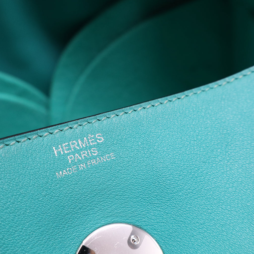 Hermes Swift Lindy 30 Bleu Paon  B21674