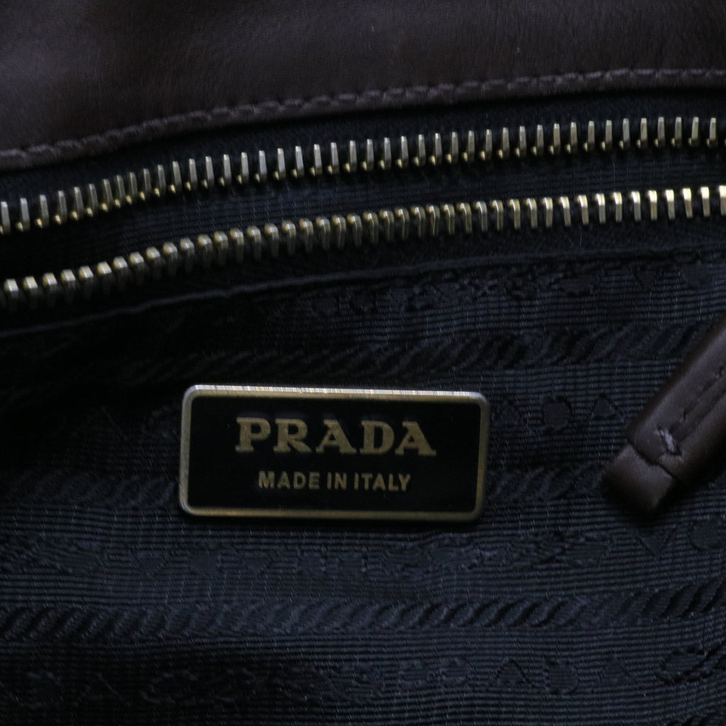 Black/Brown Leather Satchel