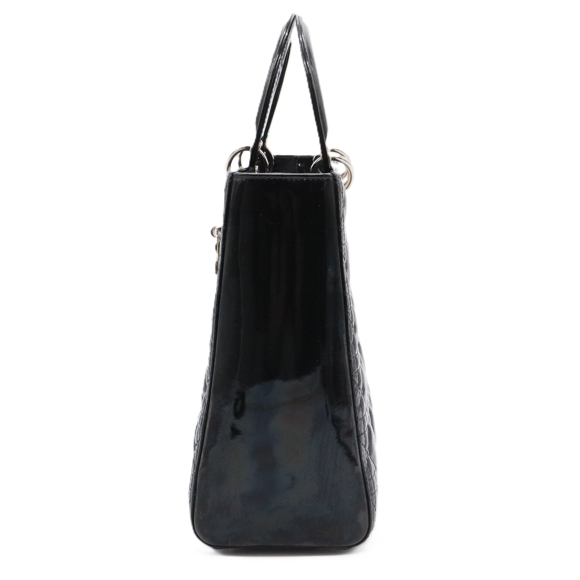 Black Patent Leather Large Lady Dior