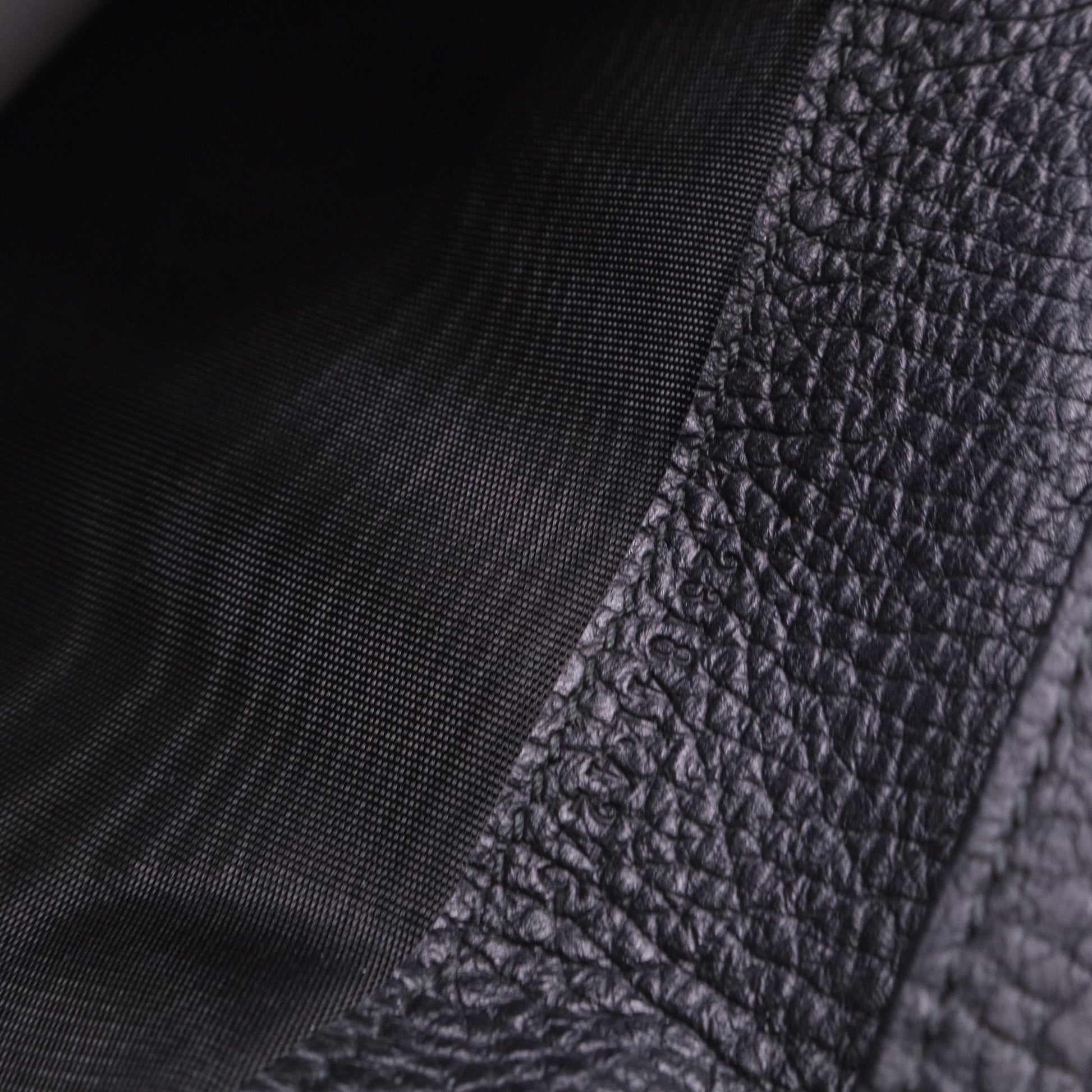 Black Leather Flap Long Wallet