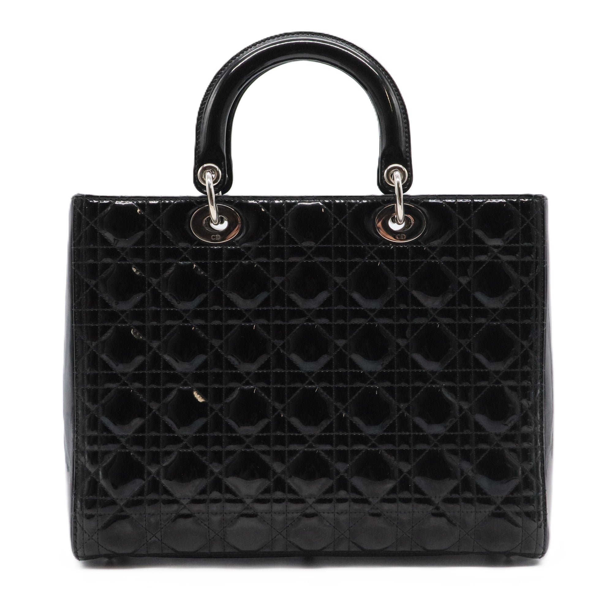 Black Patent Leather Large Lady Dior