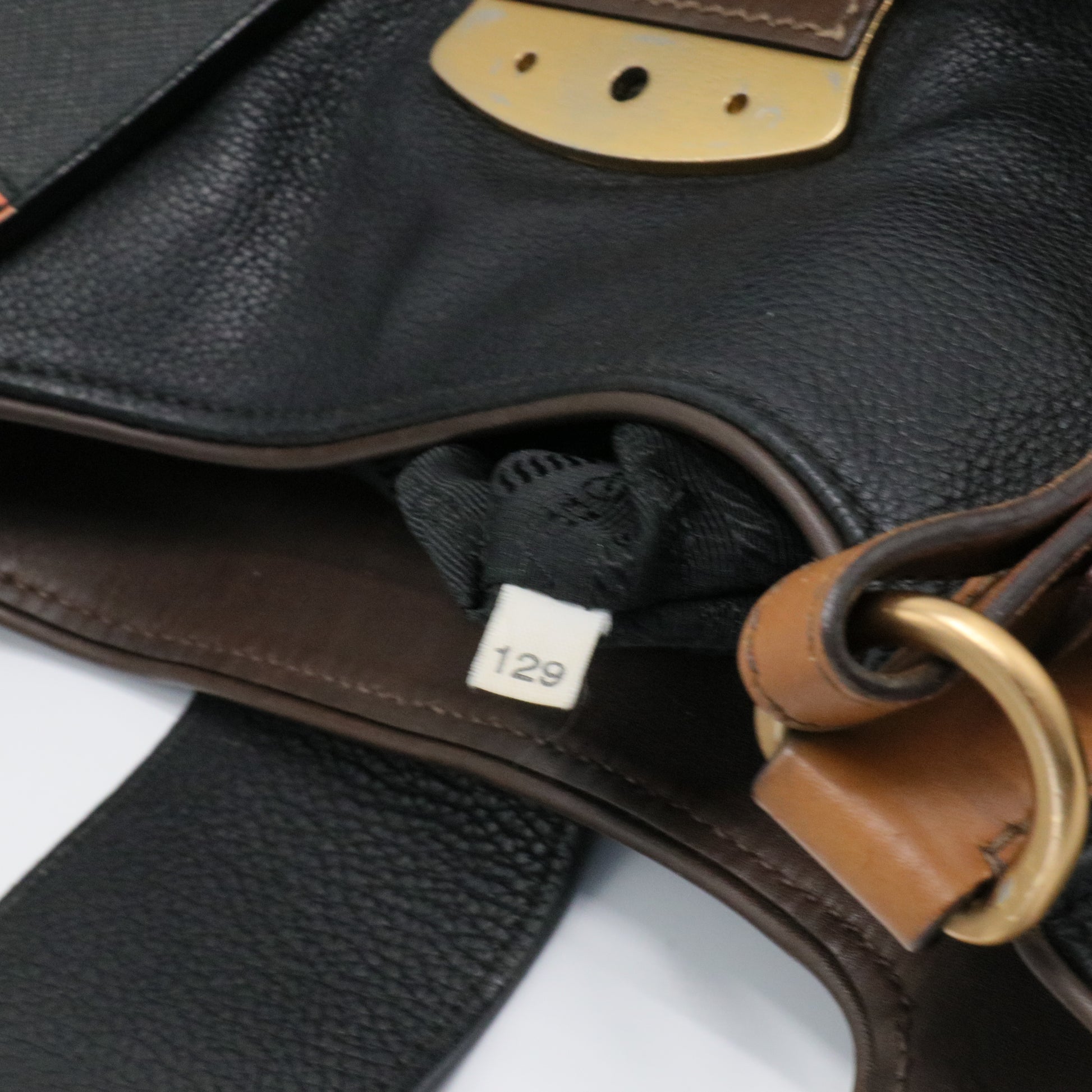 Black/Brown Leather Satchel