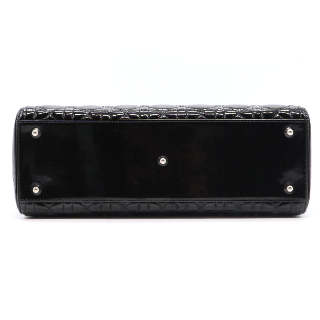 Black Patent Leather Large Lady Dior