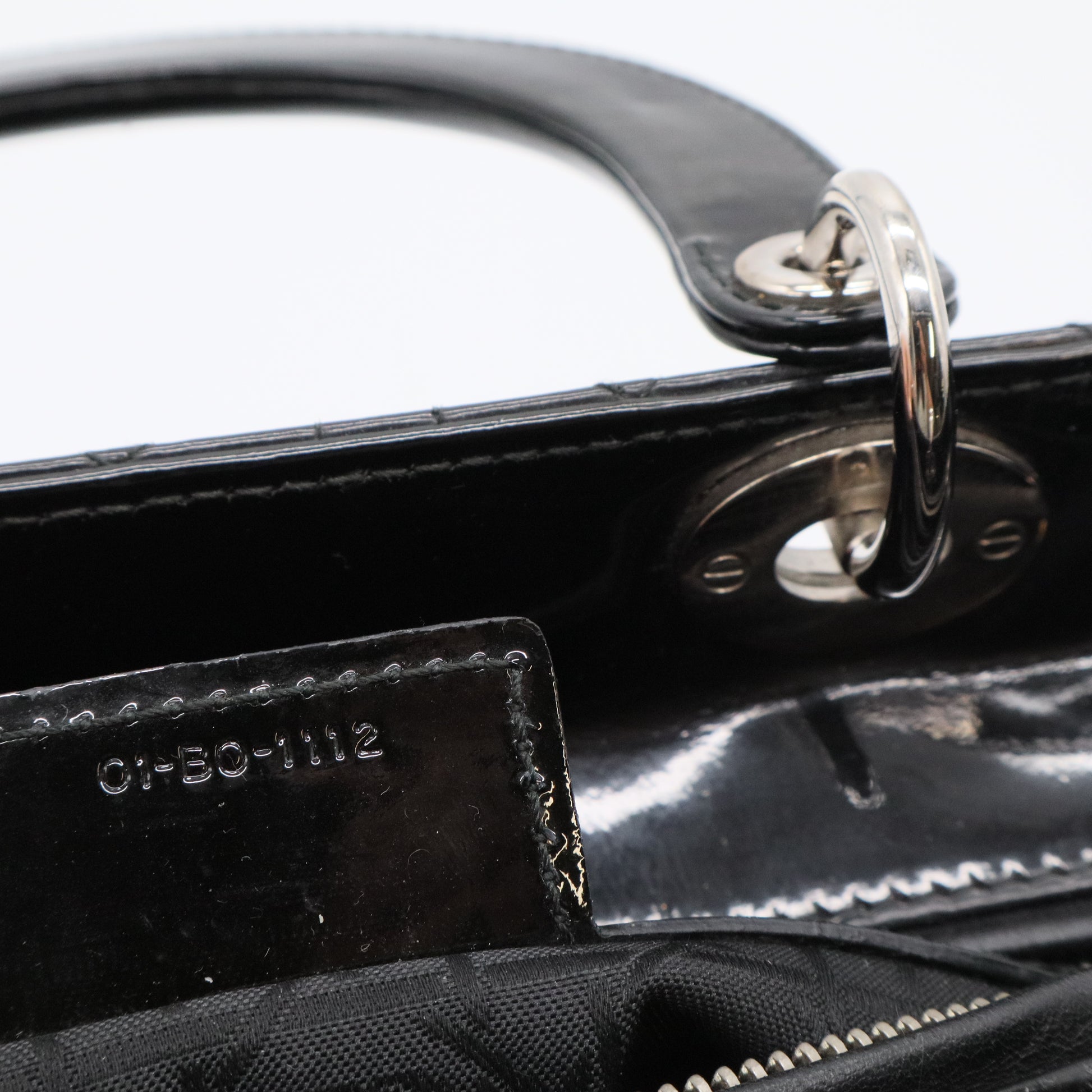 Black Patent Leather Large Lady Dior