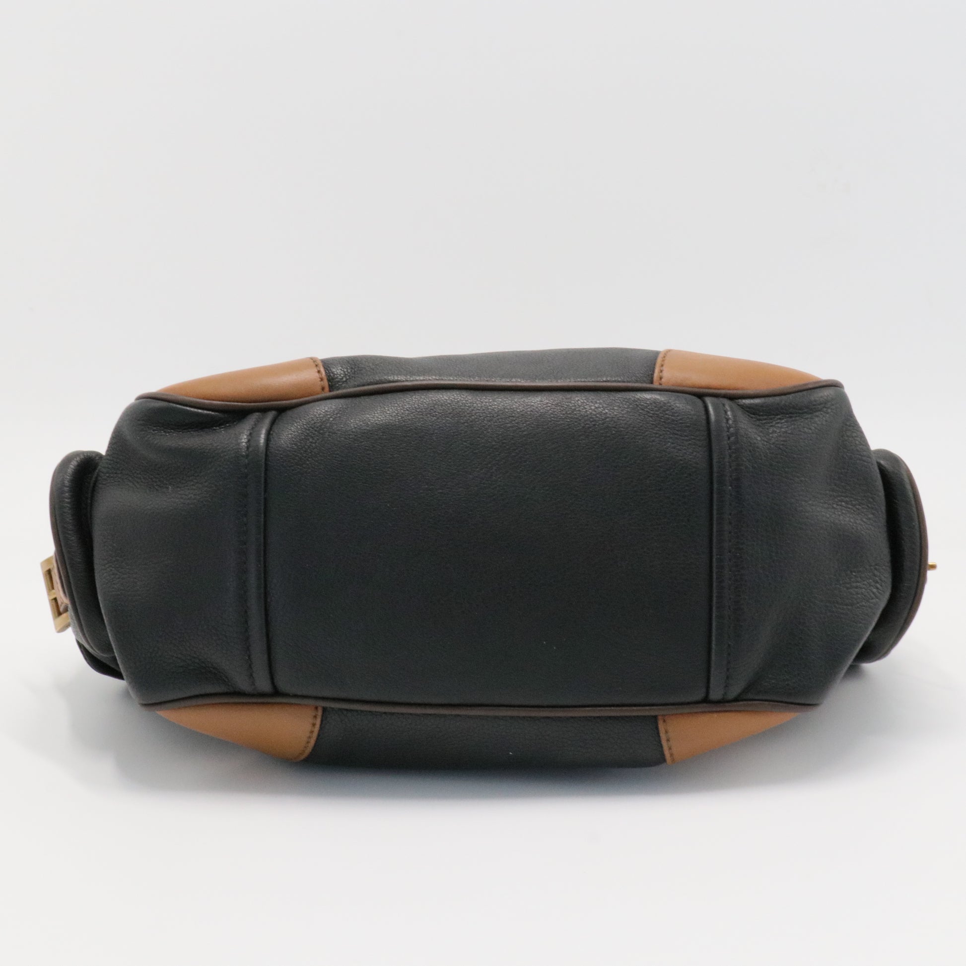 Black/Brown Leather Satchel