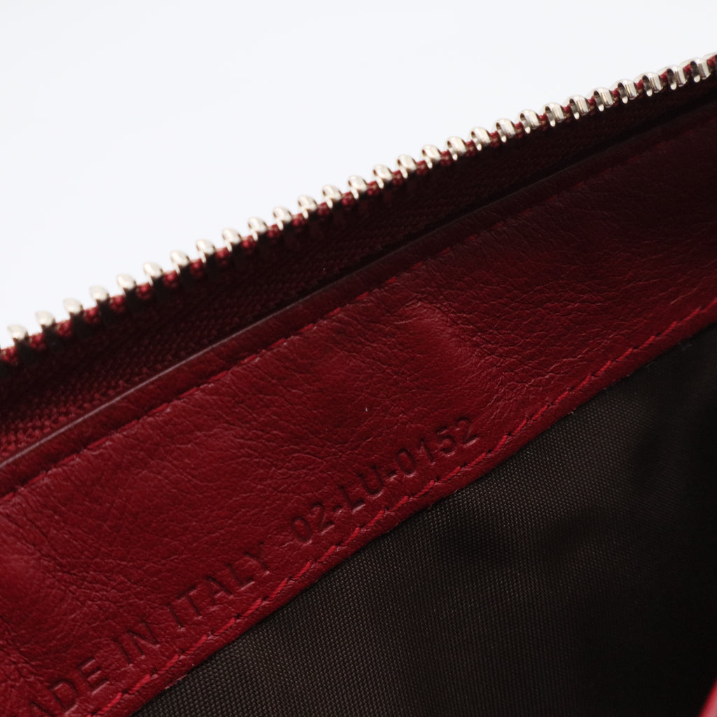 Patent Cannage Lady Dior Continental Wallet Red