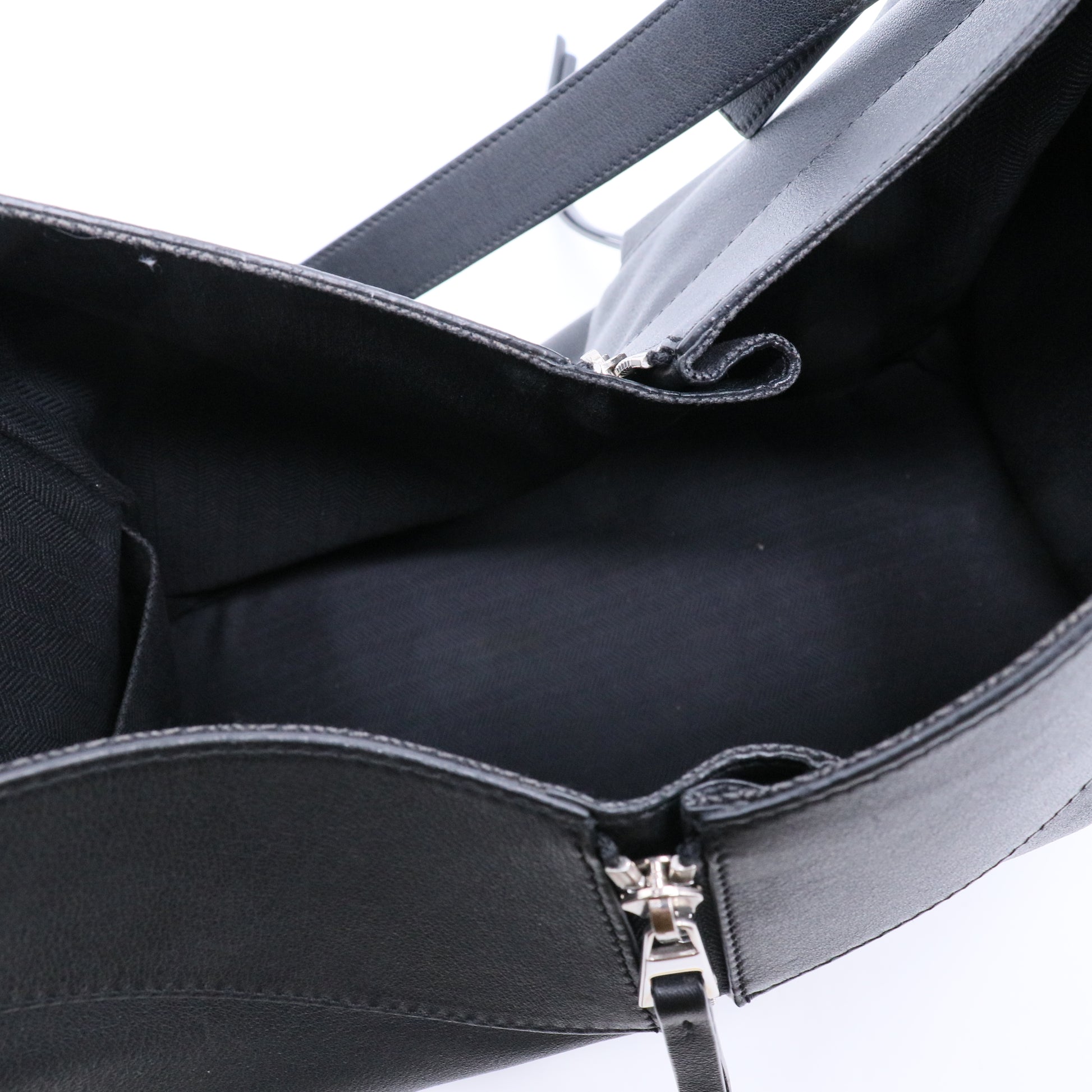 Calfskin Medium Hammock Shoulder Bag Black