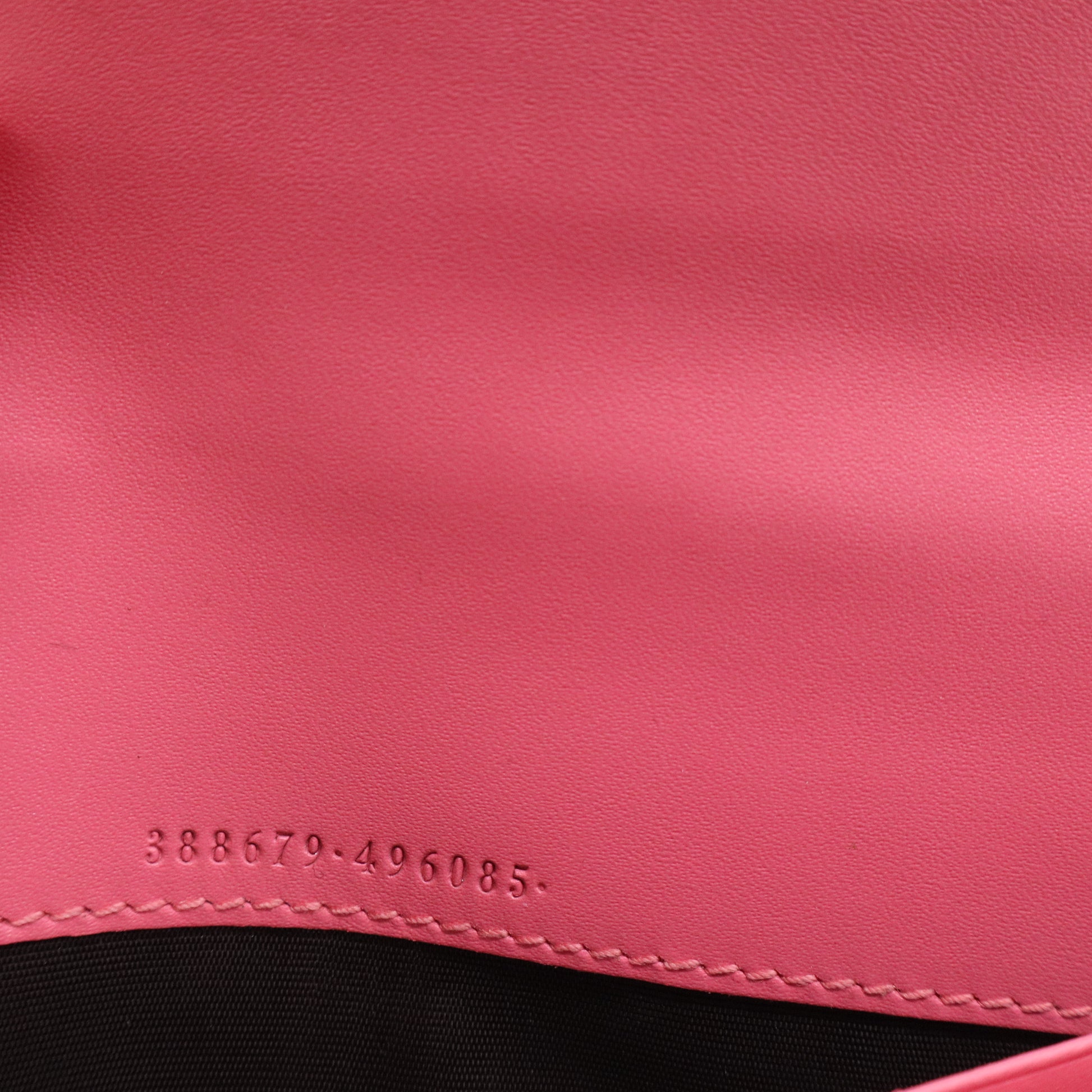Pink Guccissima Leather Mayfair Bow Continental Flap Wallet W20677