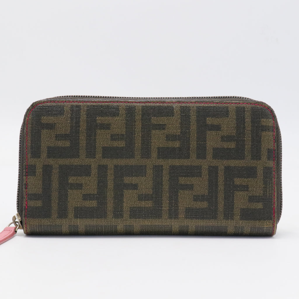 Fendi Brown Monogram-Print Leather Wallet
