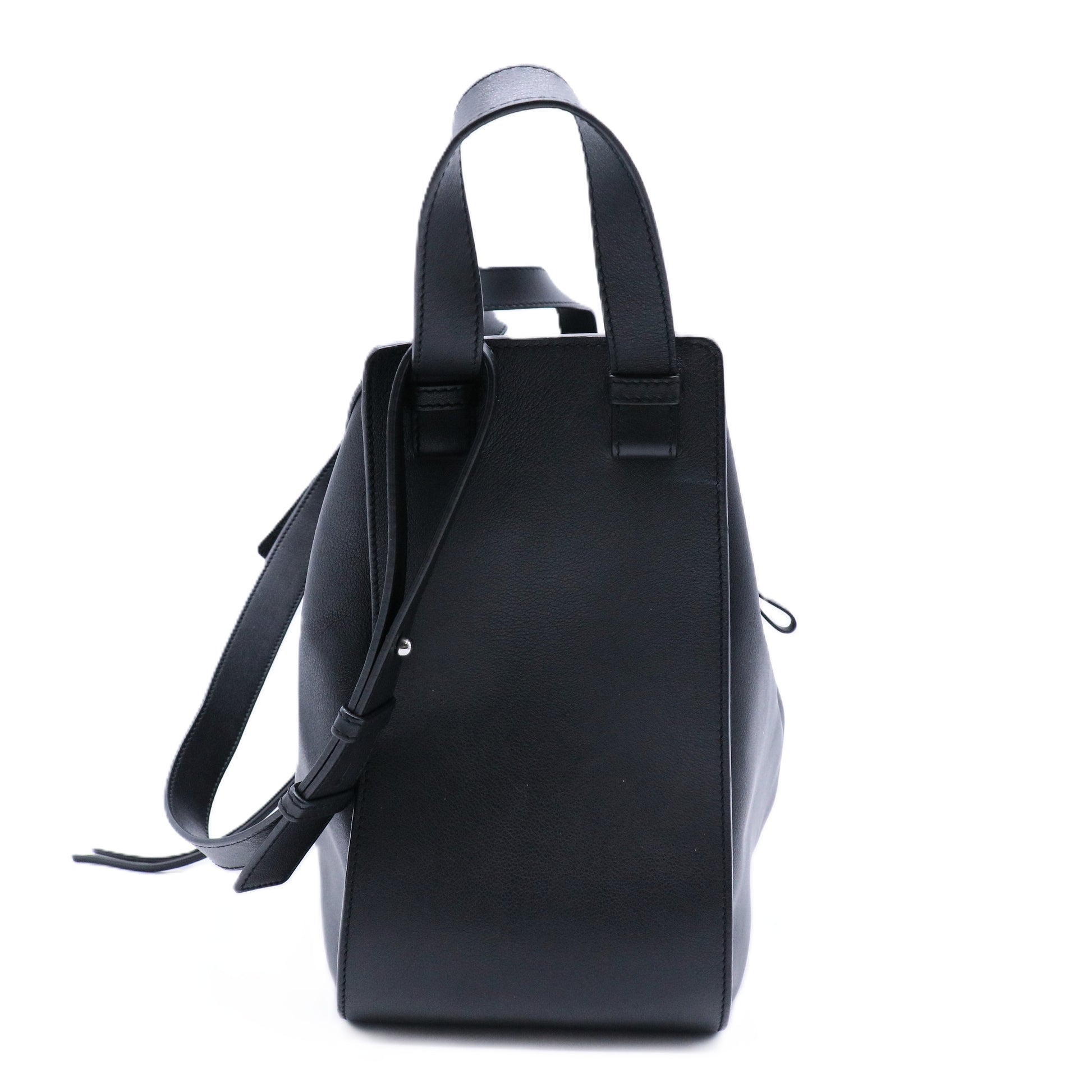 Calfskin Medium Hammock Shoulder Bag Black