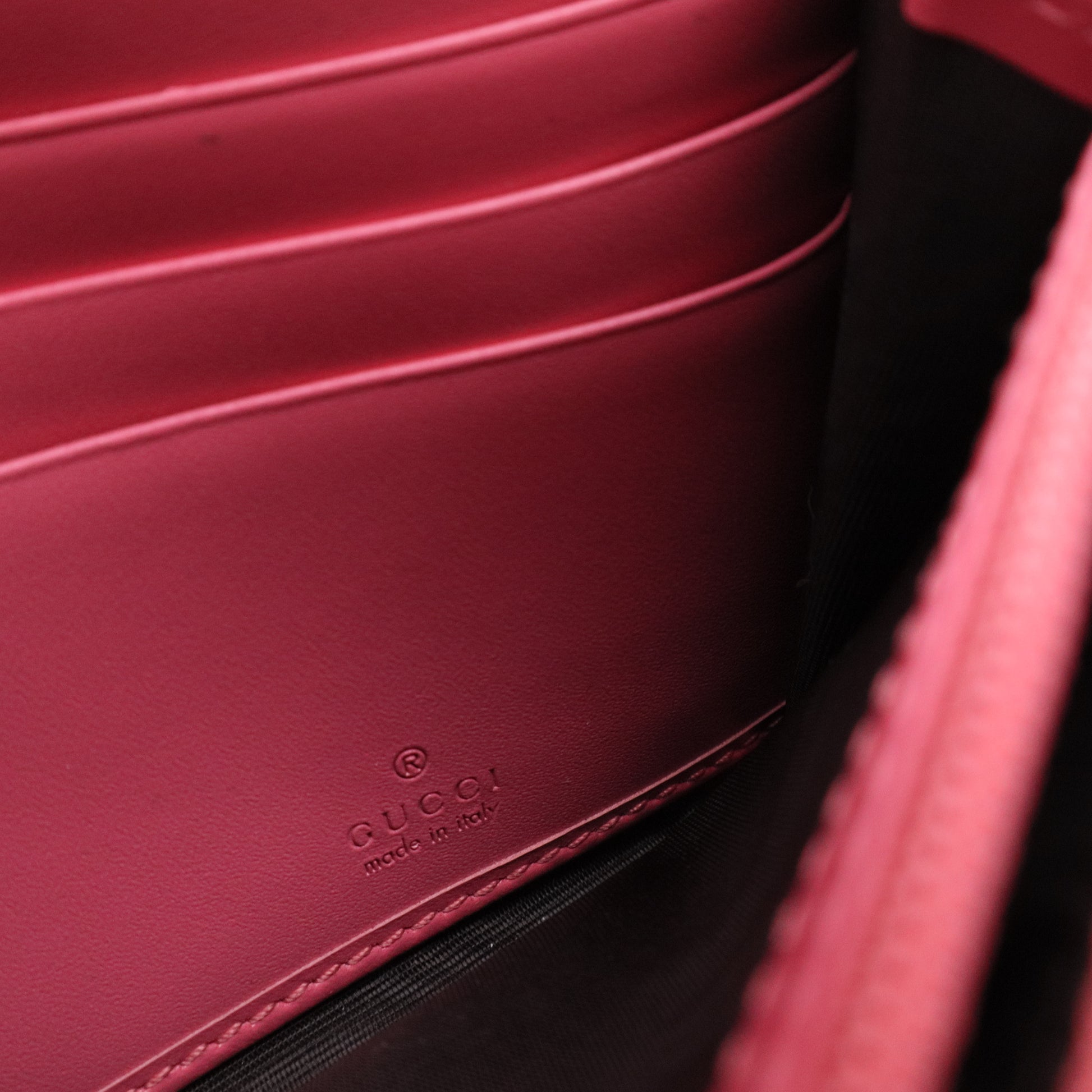 Pink Guccissima Leather Mayfair Bow Continental Flap Wallet W20677