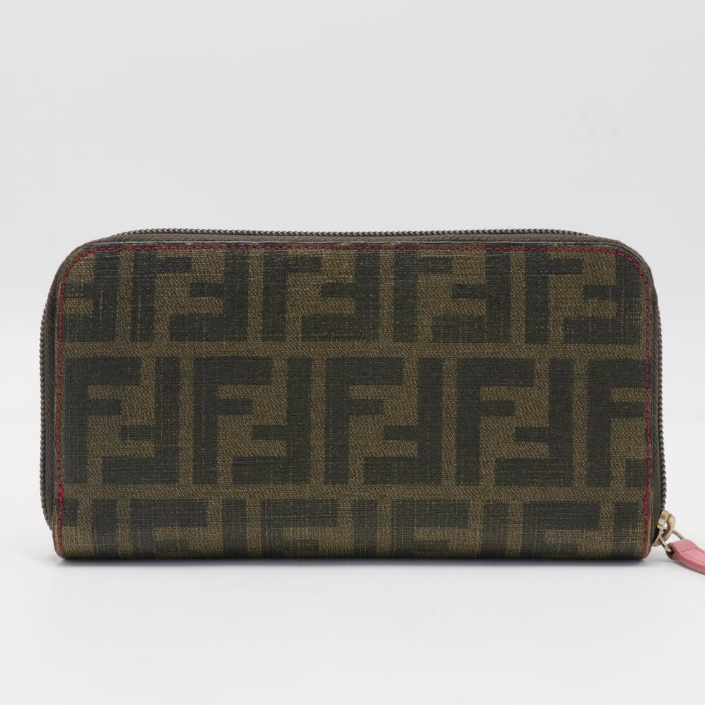 Fendi Brown Monogram-Print Leather Wallet