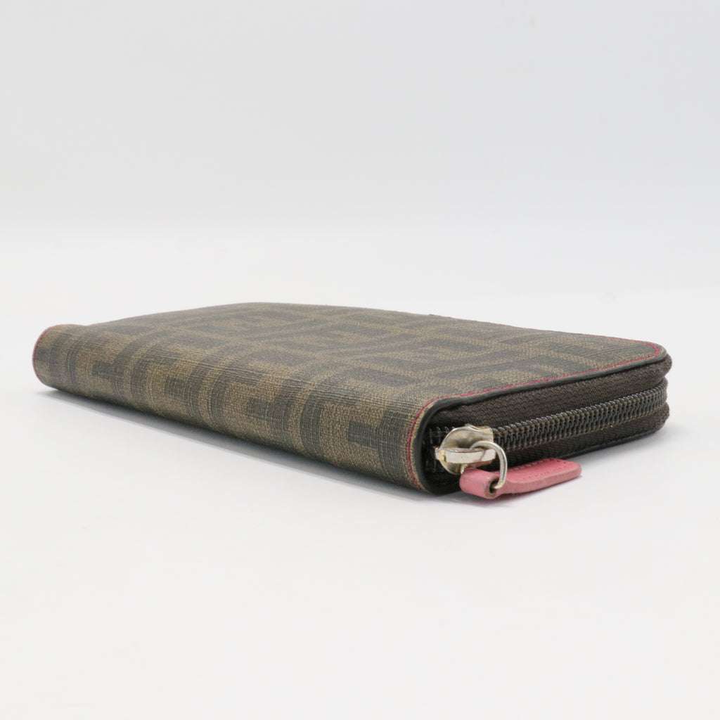 Fendi Brown Monogram-Print Leather Wallet