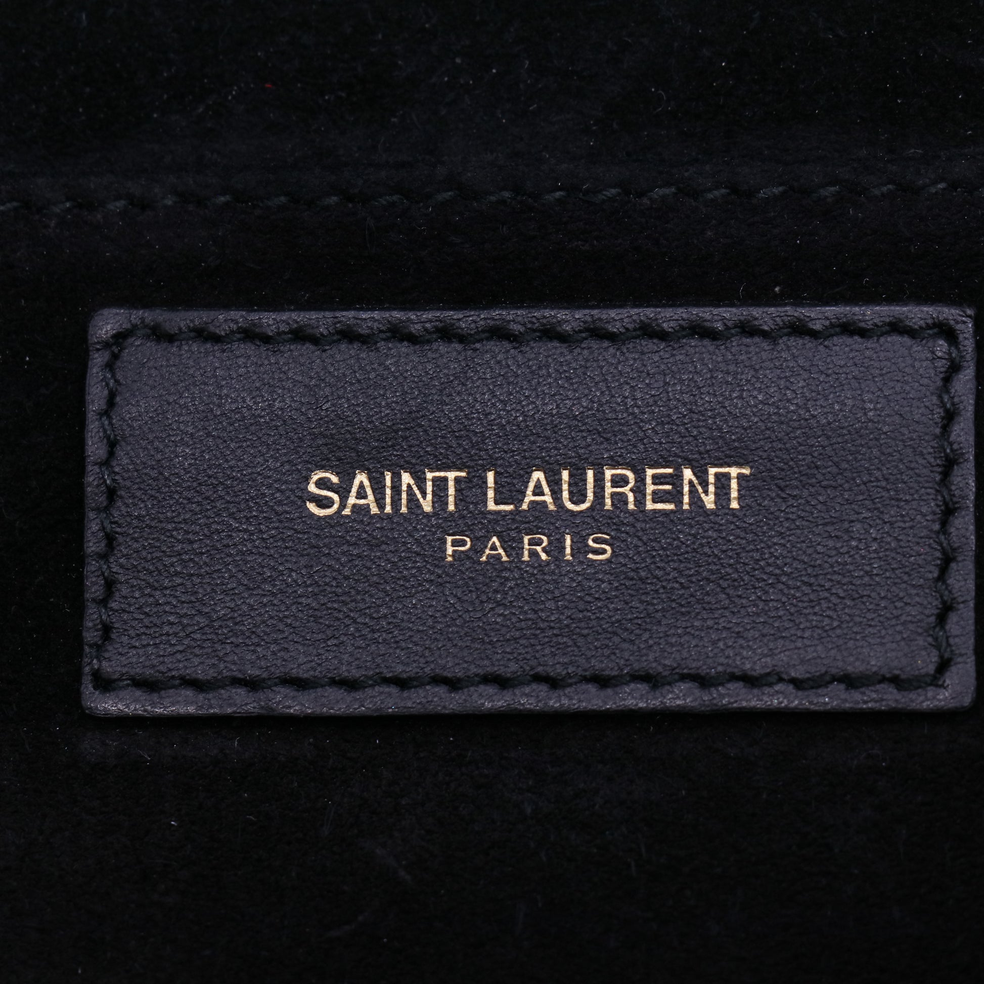 Yves Saint Laurent Black Calfskin Leather Ligne Y Clutch Bag Twins LDJ3952