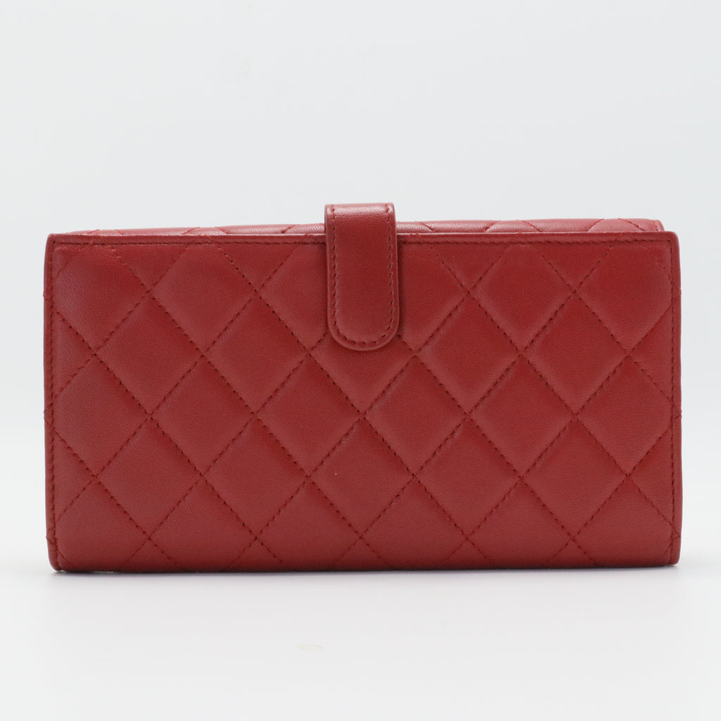 CC French Flap Wallet Quilted Caviar Long