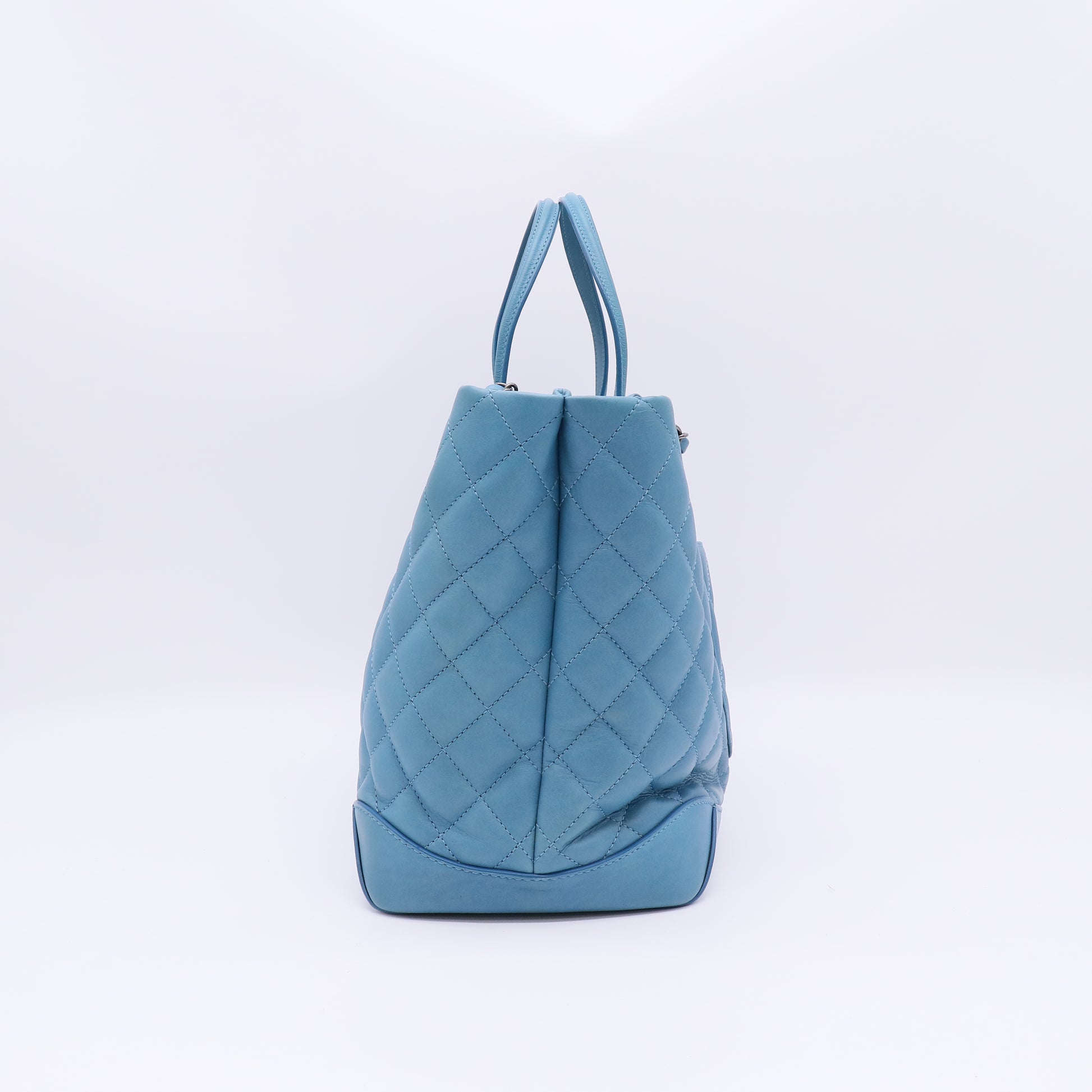 Chanel Easy Shopping Tote Quilted Calfskin TWINS B23030