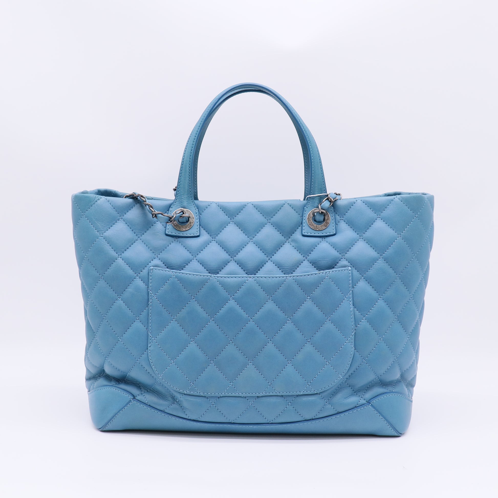 Chanel Easy Shopping Tote Quilted Calfskin TWINS B23030
