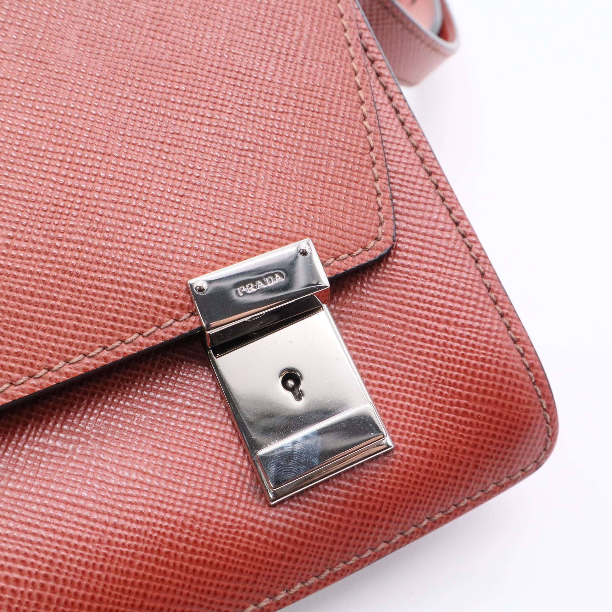 Prada Small Brown Leather Shoulder Bag B20815