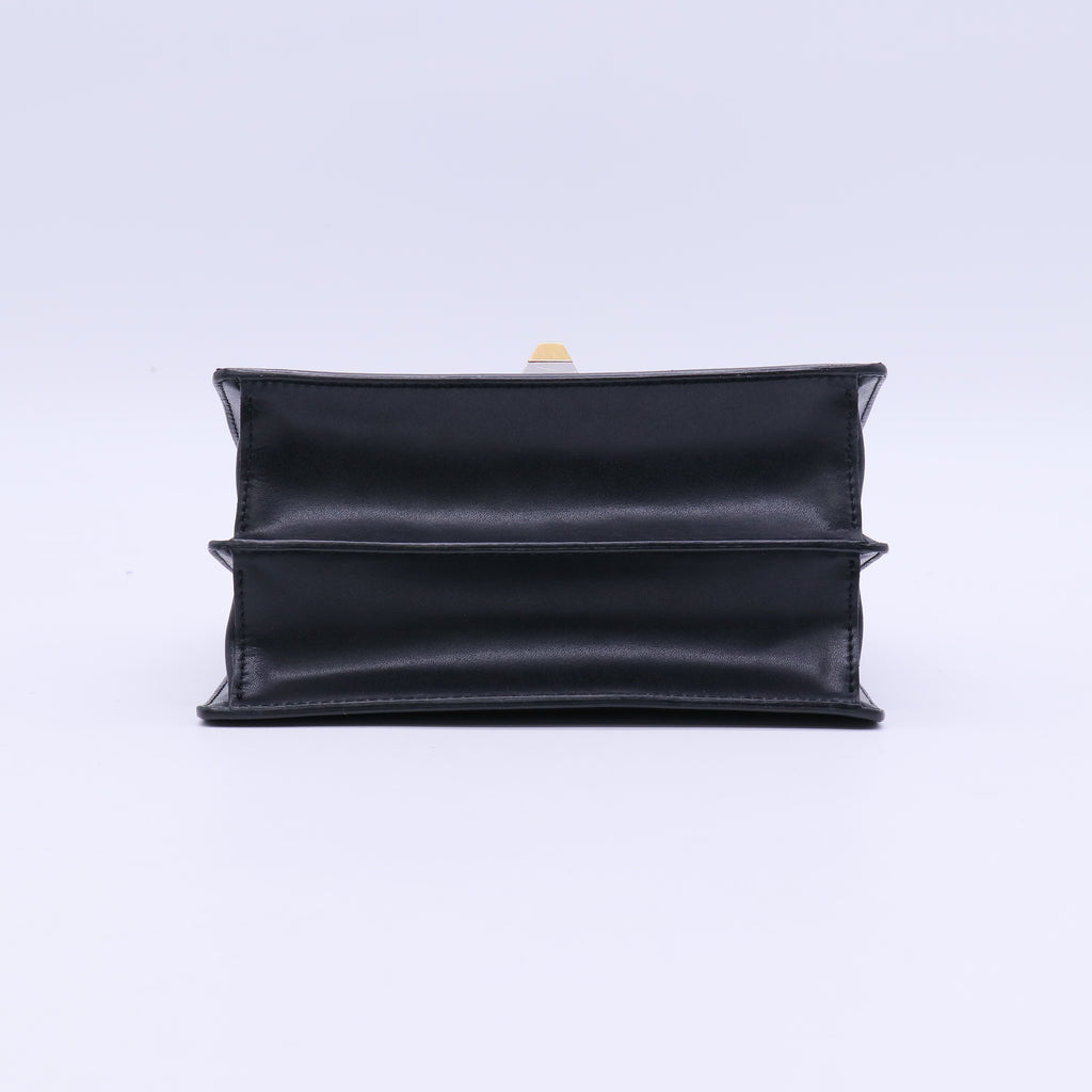 Fendi Vitello Liberty Metal Monster Eyes Small Kan I Shoulder Bag Black/Silver Twins LDJ3953