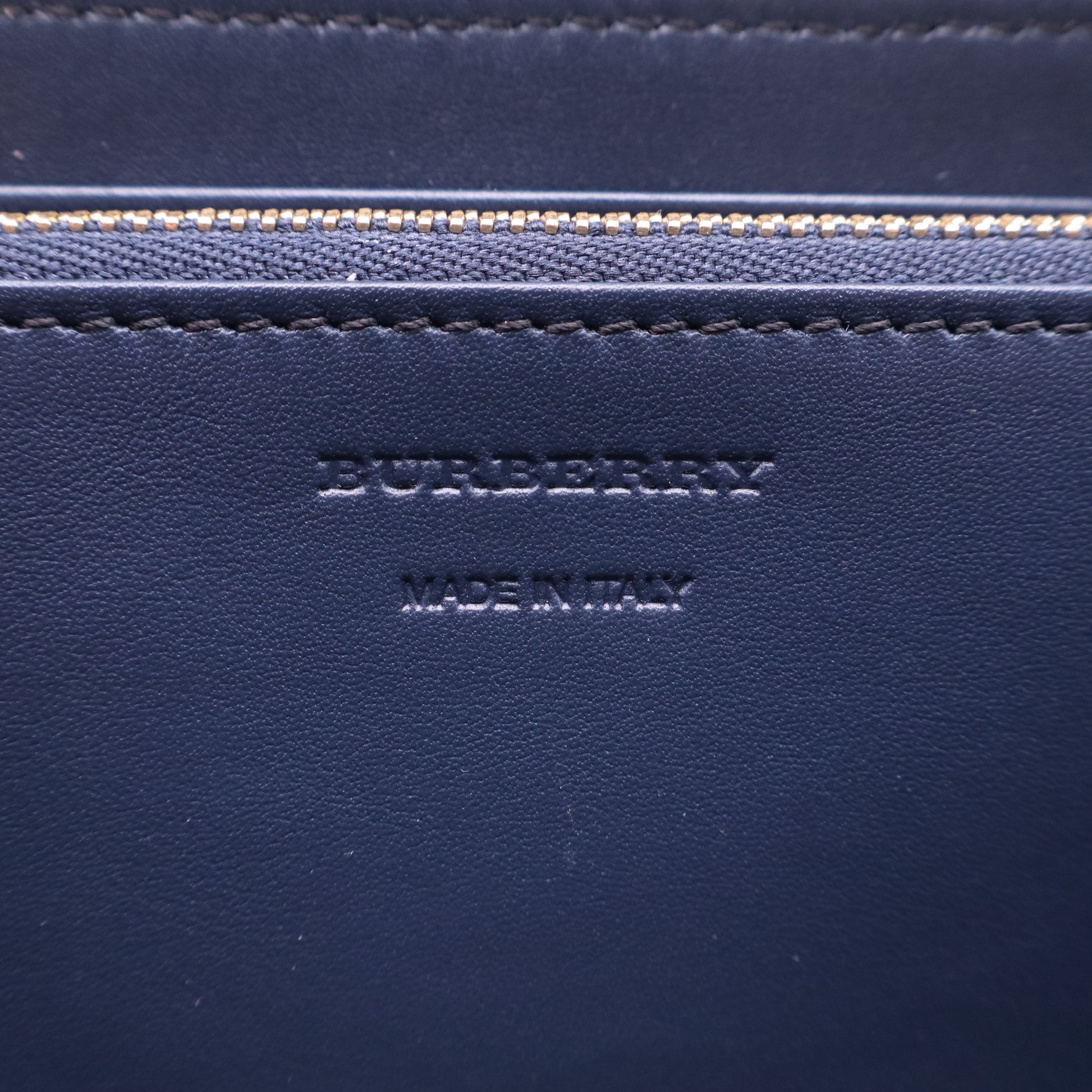 Burberry House Check Canvas Leather Zip Around Wallet W21322