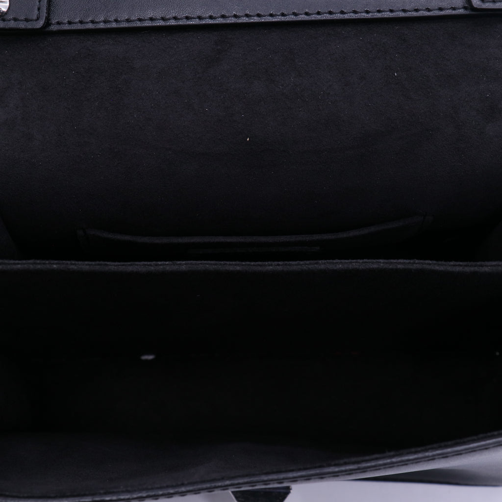 Fendi Vitello Liberty Metal Monster Eyes Small Kan I Shoulder Bag Black/Silver Twins LDJ3953