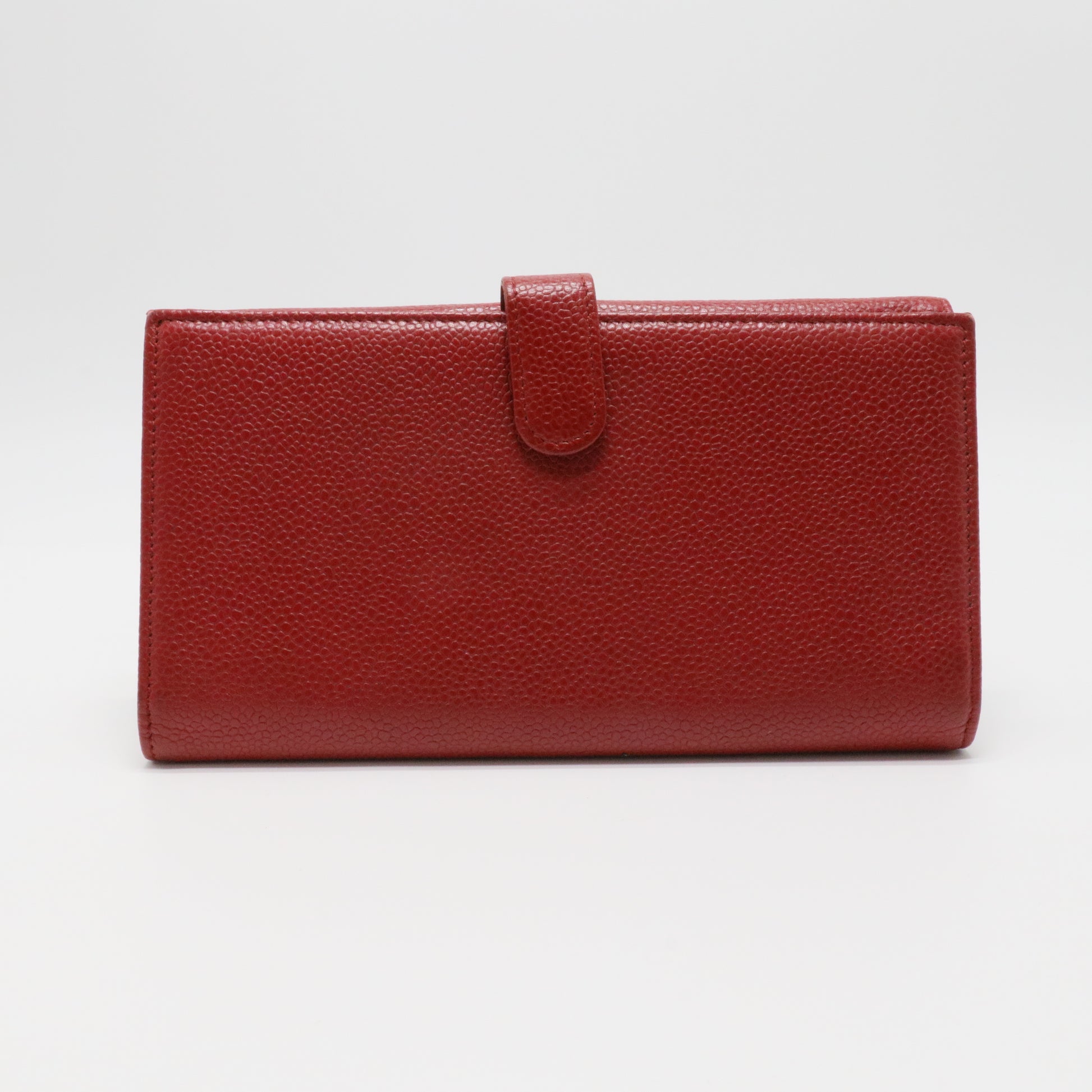 Caviar Timeless CC French Long Wallet Red Twins