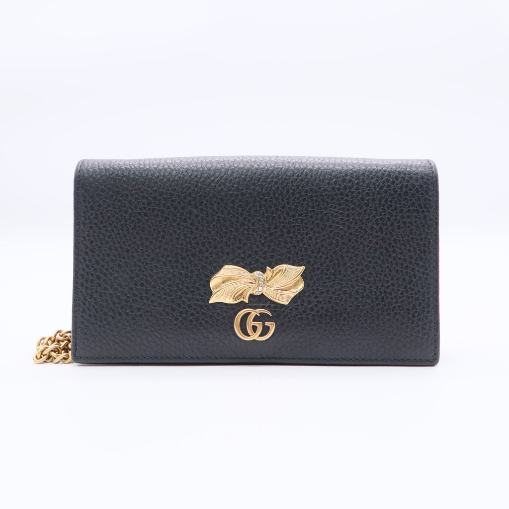GG Marmont Chain Wallet Embellished Leather Mini B20612