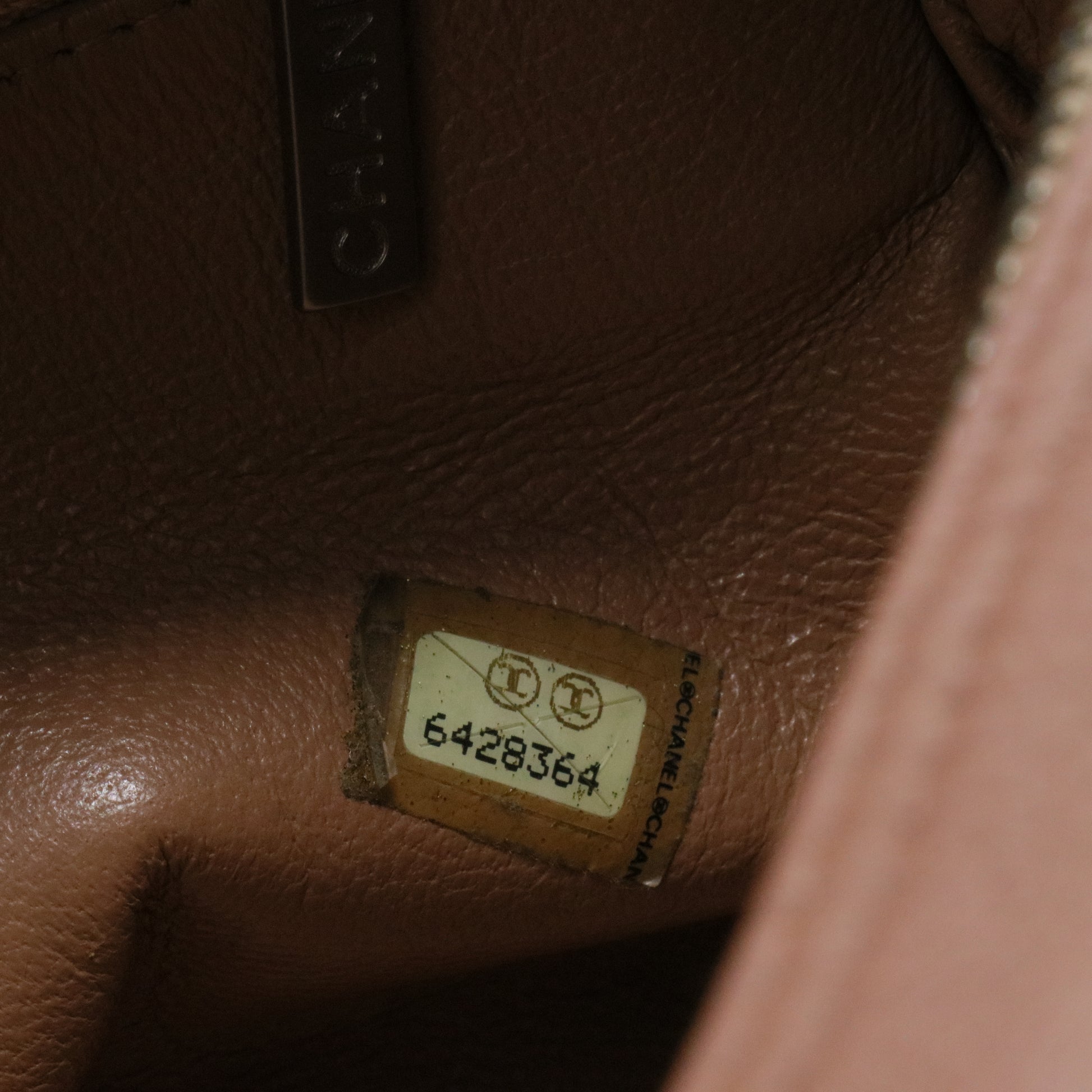 Embossed Logo Bowler Bag Quilted Caviar