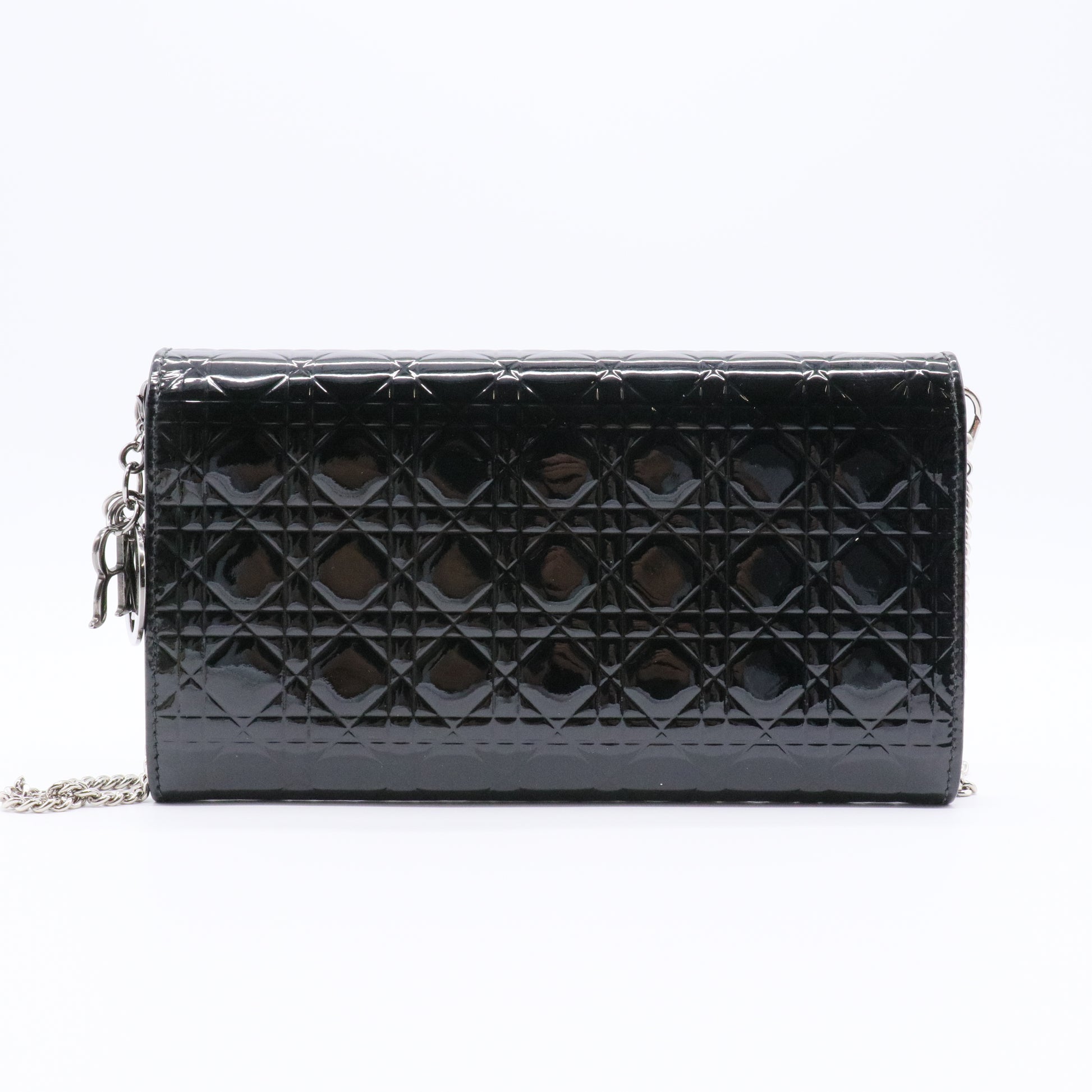 Lady Dior Clutch on Chain Cannage Quilt Patent