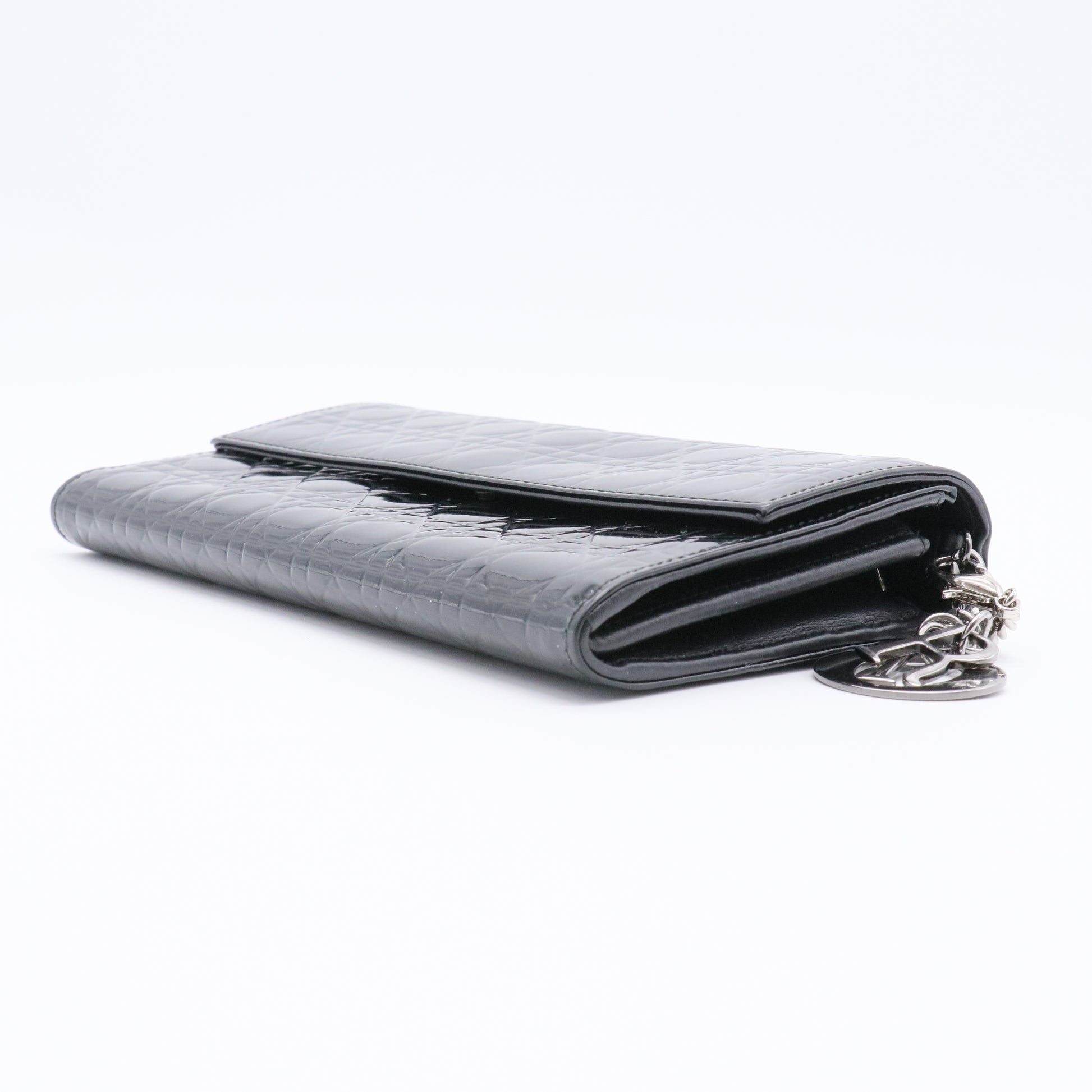 Lady Dior Clutch on Chain Cannage Quilt Patent