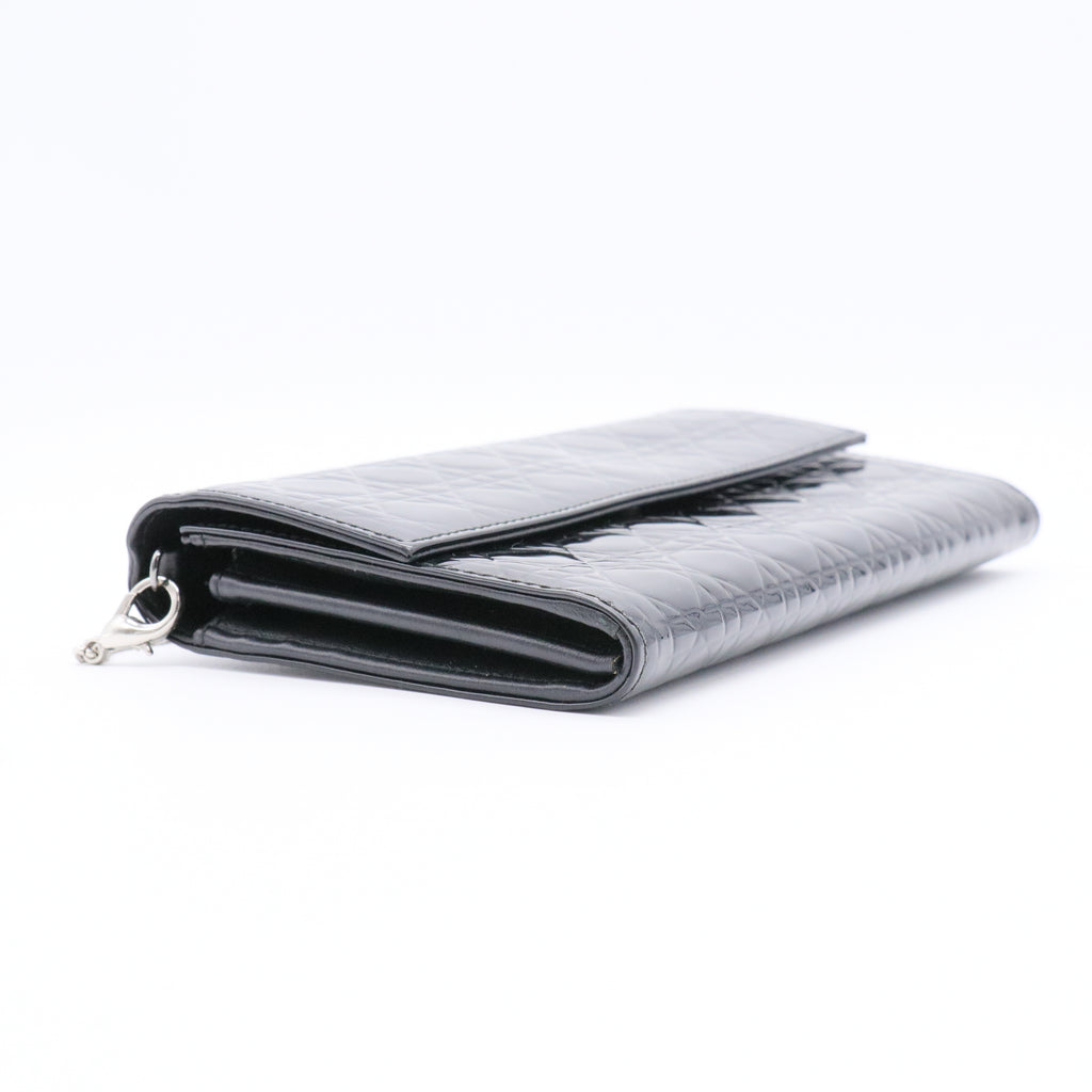 Lady Dior Clutch on Chain Cannage Quilt Patent
