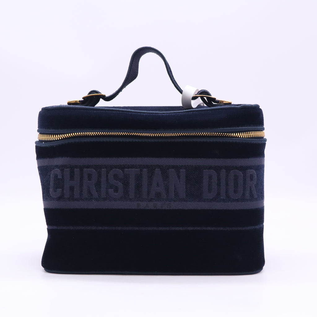 Embroidered Velvet Diortravel Case vanity bag TwinsB24620