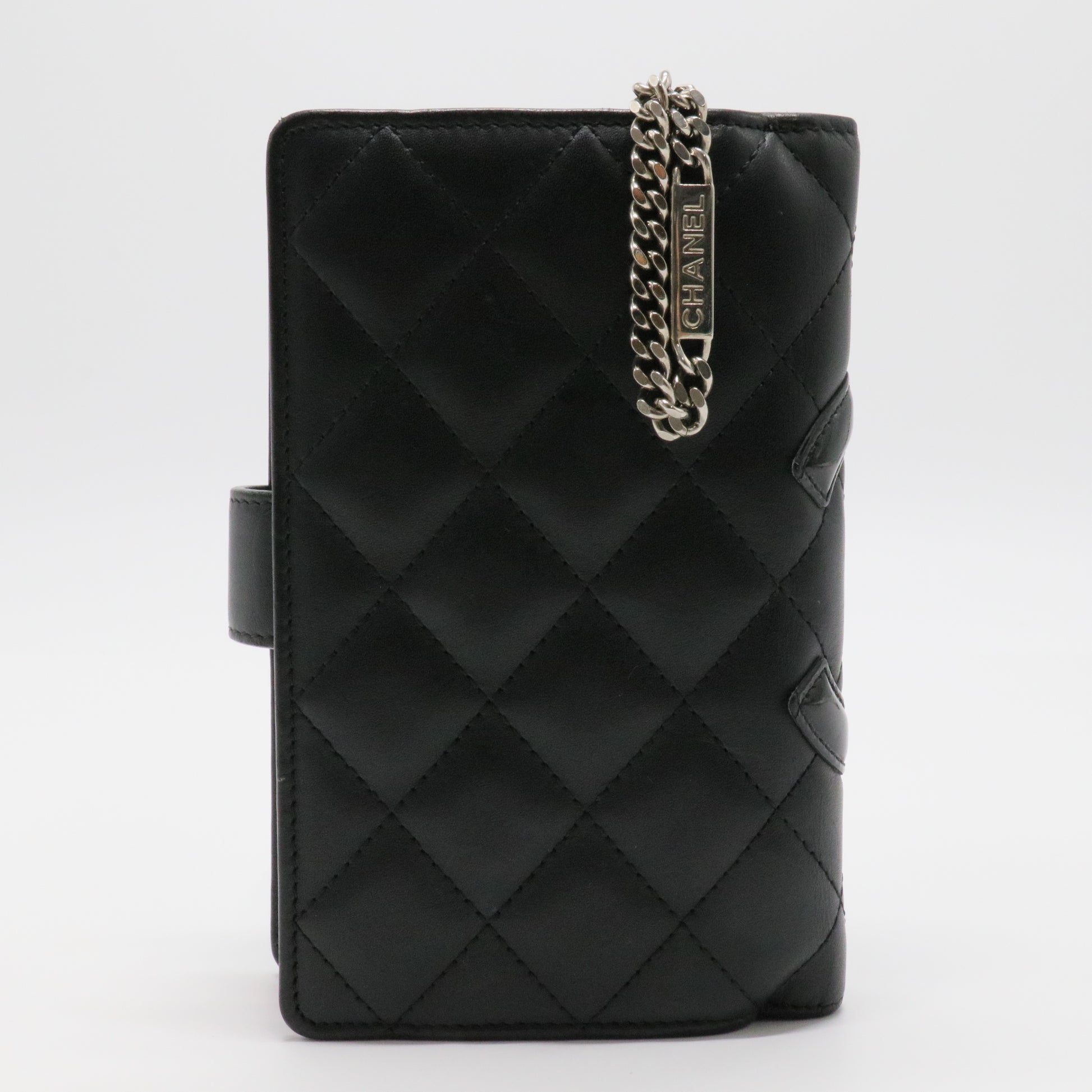 Cambon in Black Lambskin Patent  Wallet