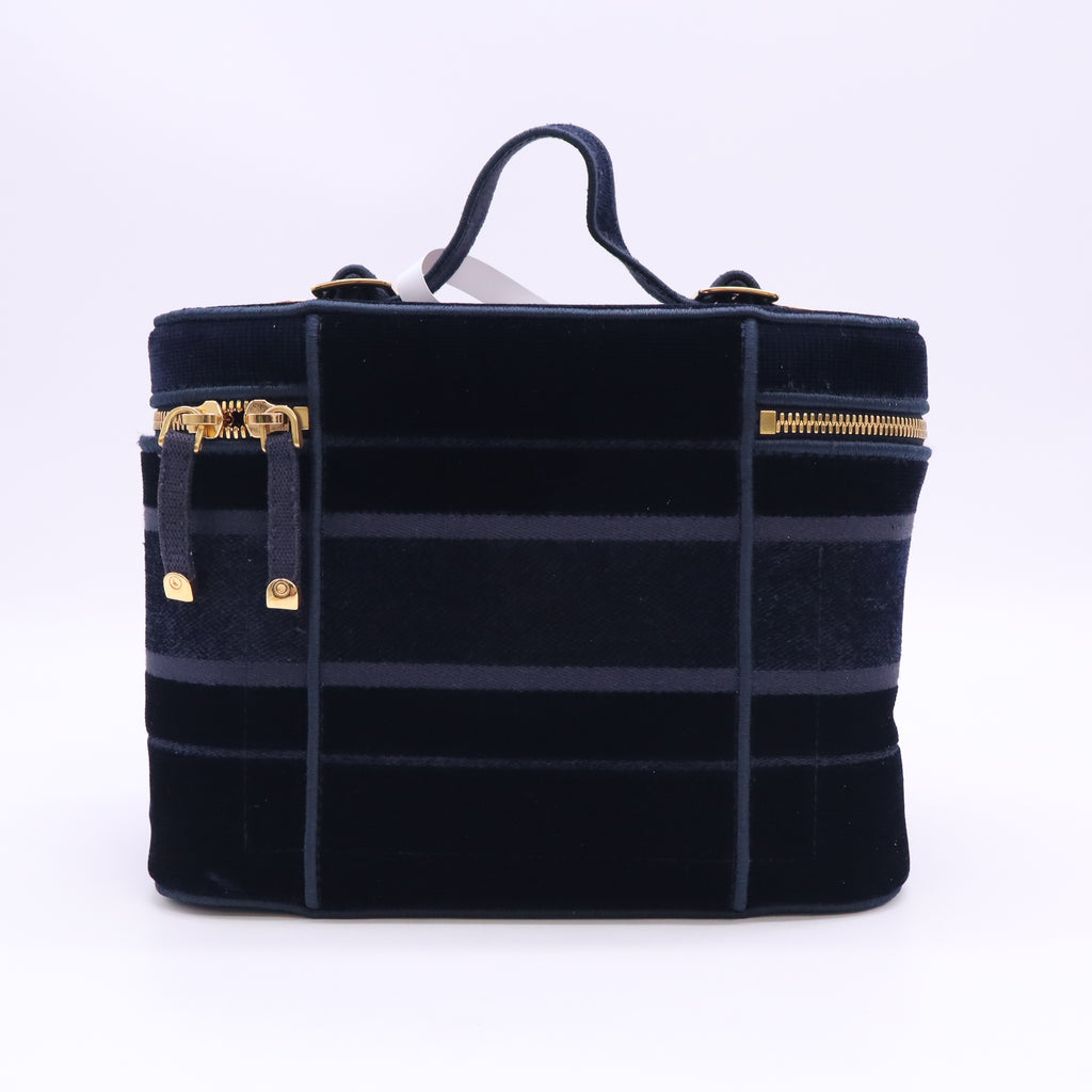 Embroidered Velvet Diortravel Case vanity bag TwinsB24620