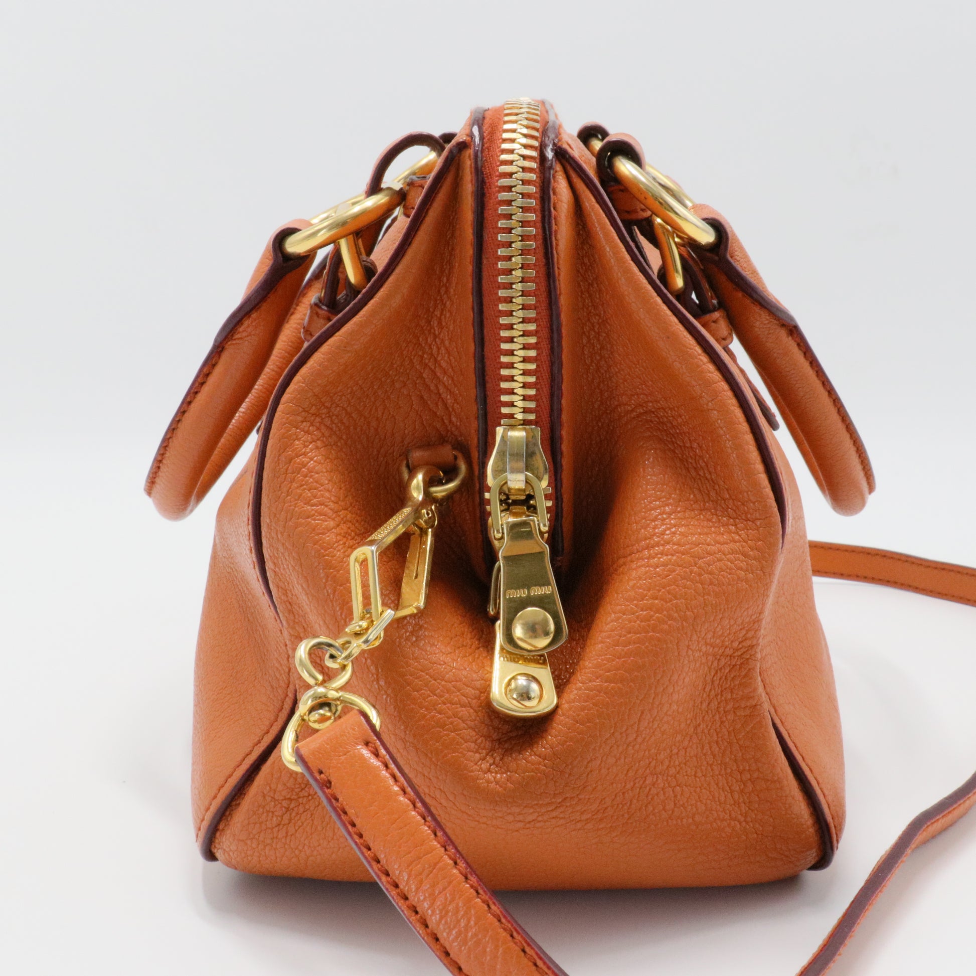 Madras Bowler Bag Leather Small