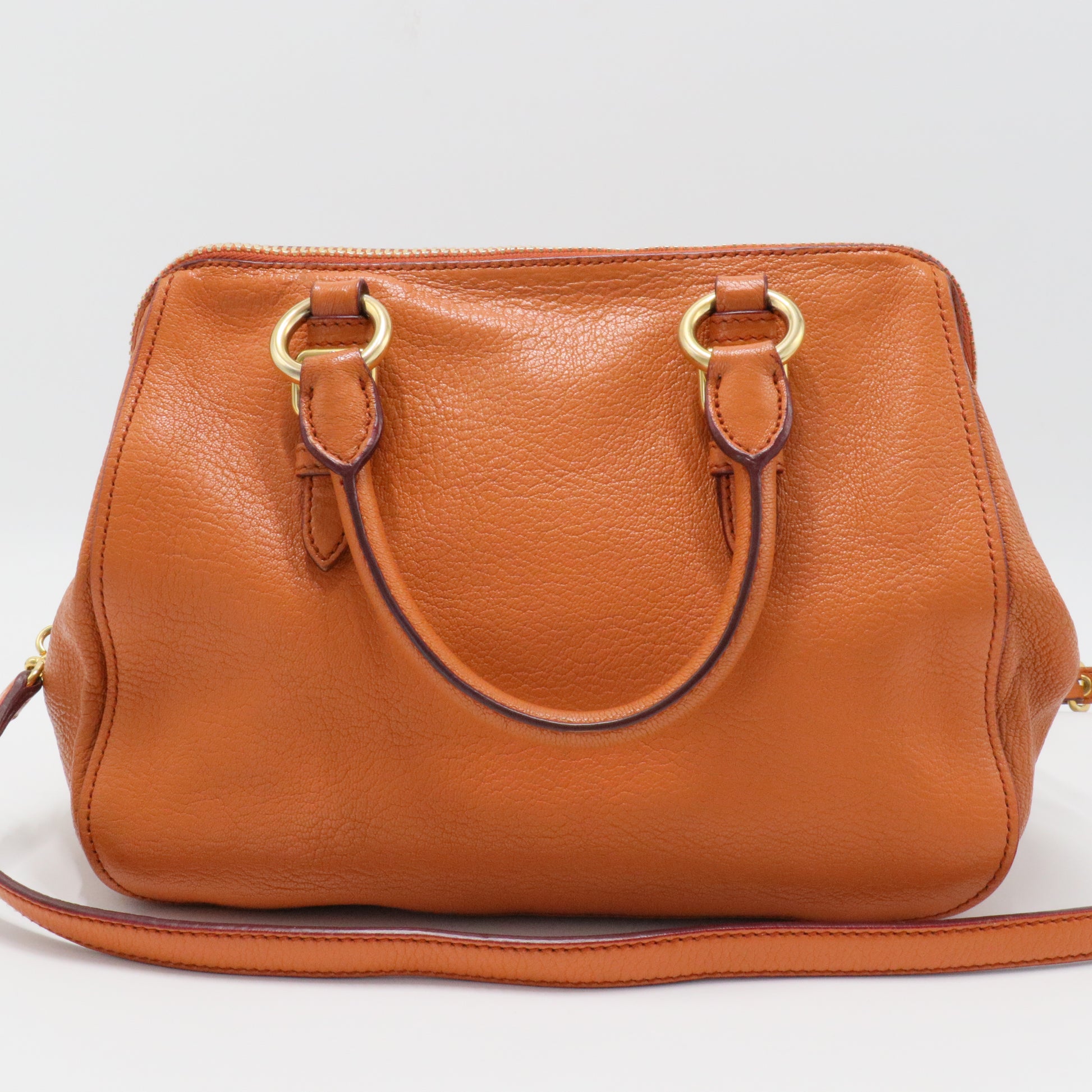 Madras Bowler Bag Leather Small