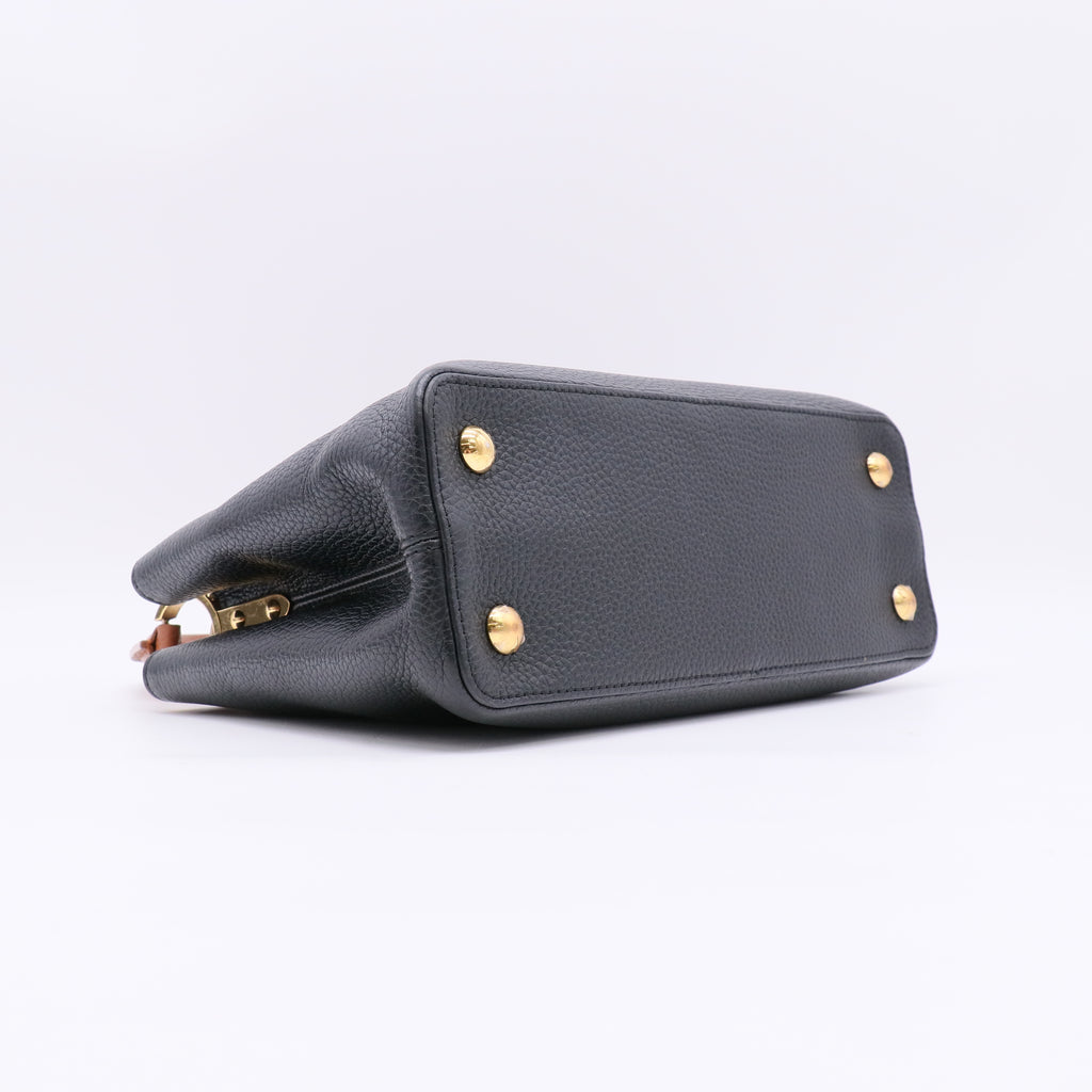 Louis Vuitton Taurillon Capucines PM Black Arizona Twins LDZ219