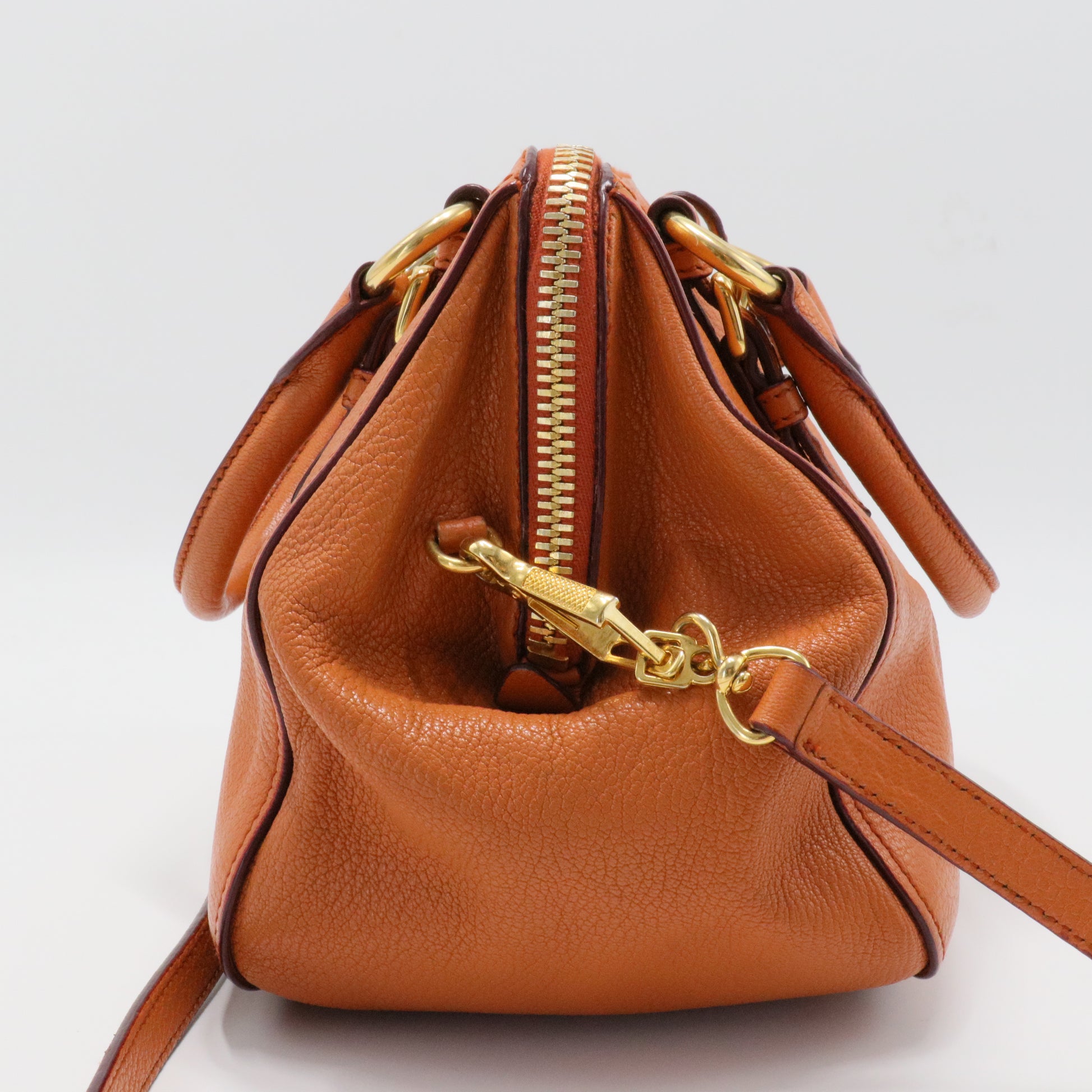 Madras Bowler Bag Leather Small