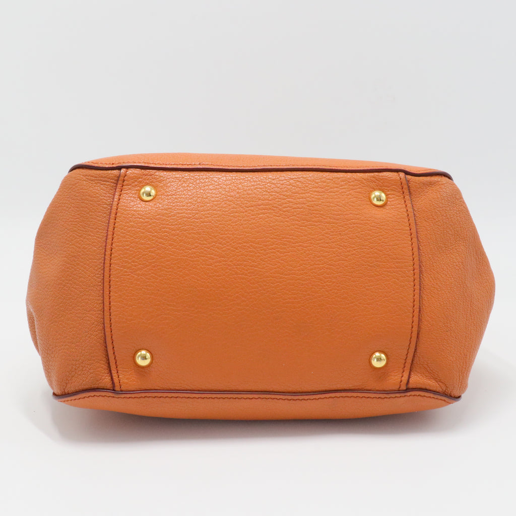 Madras Bowler Bag Leather Small