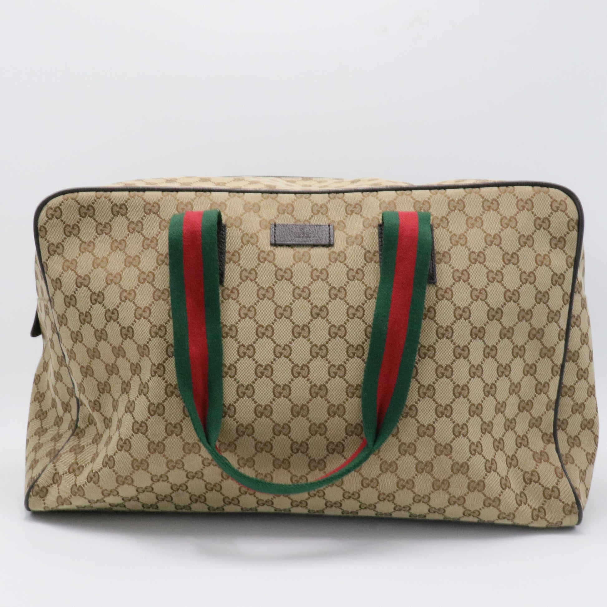 Web Strap Carry On Duffle Bag GG Canvas Large