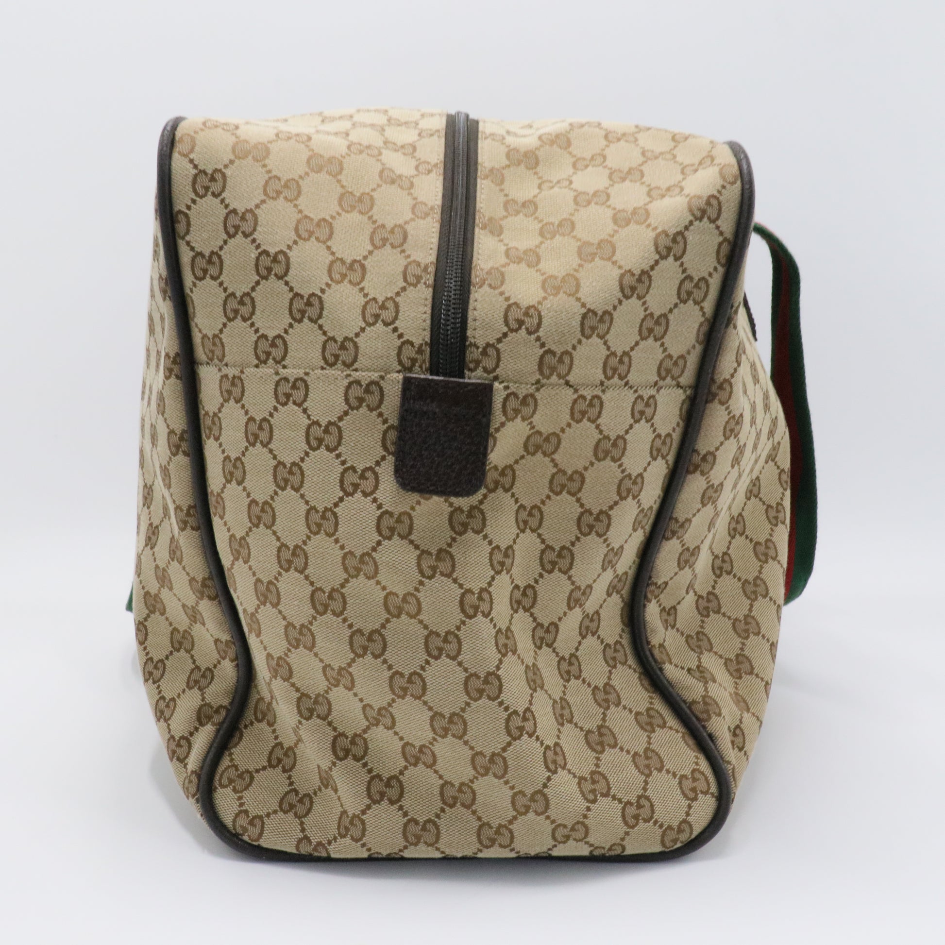 Web Strap Carry On Duffle Bag GG Canvas Large