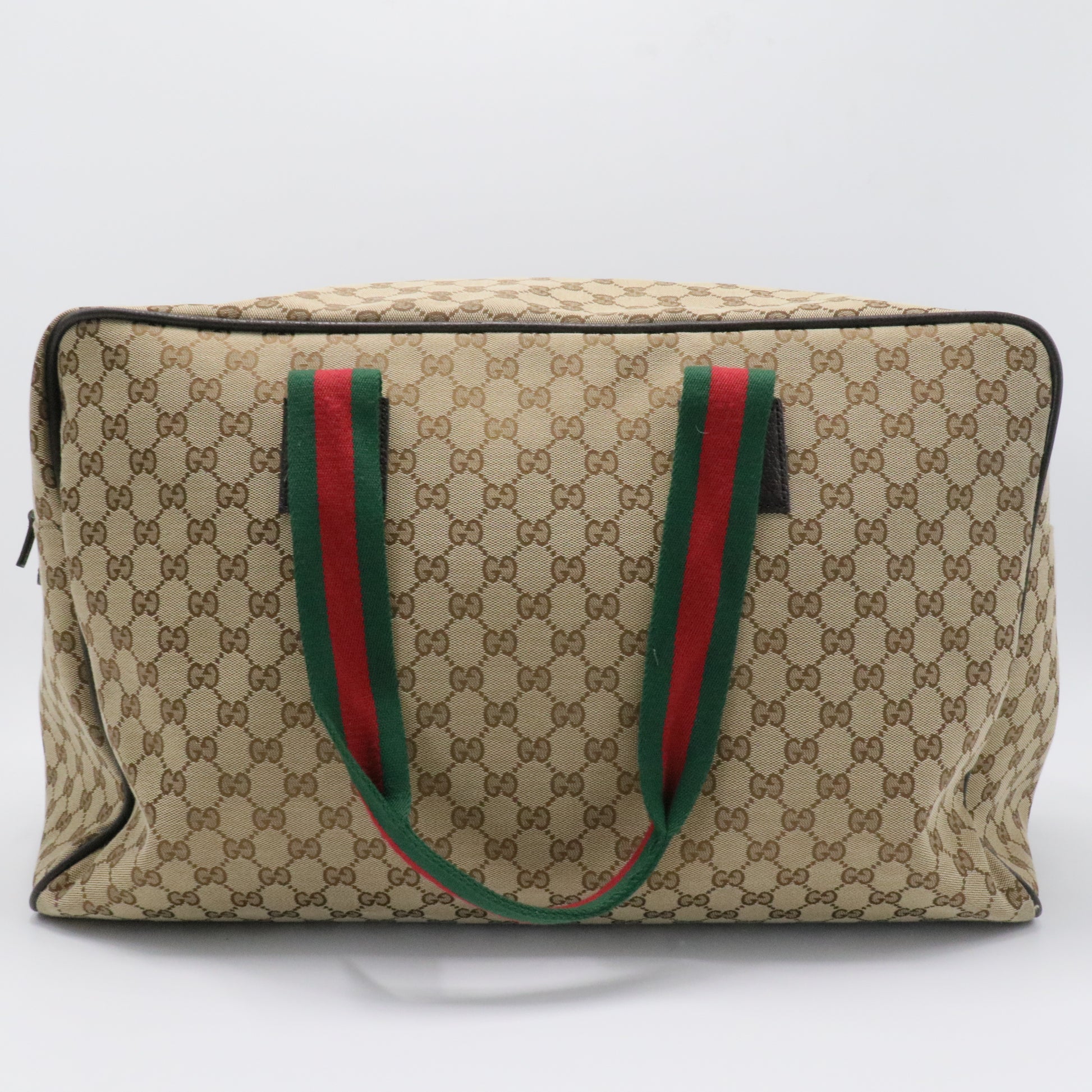 Web Strap Carry On Duffle Bag GG Canvas Large