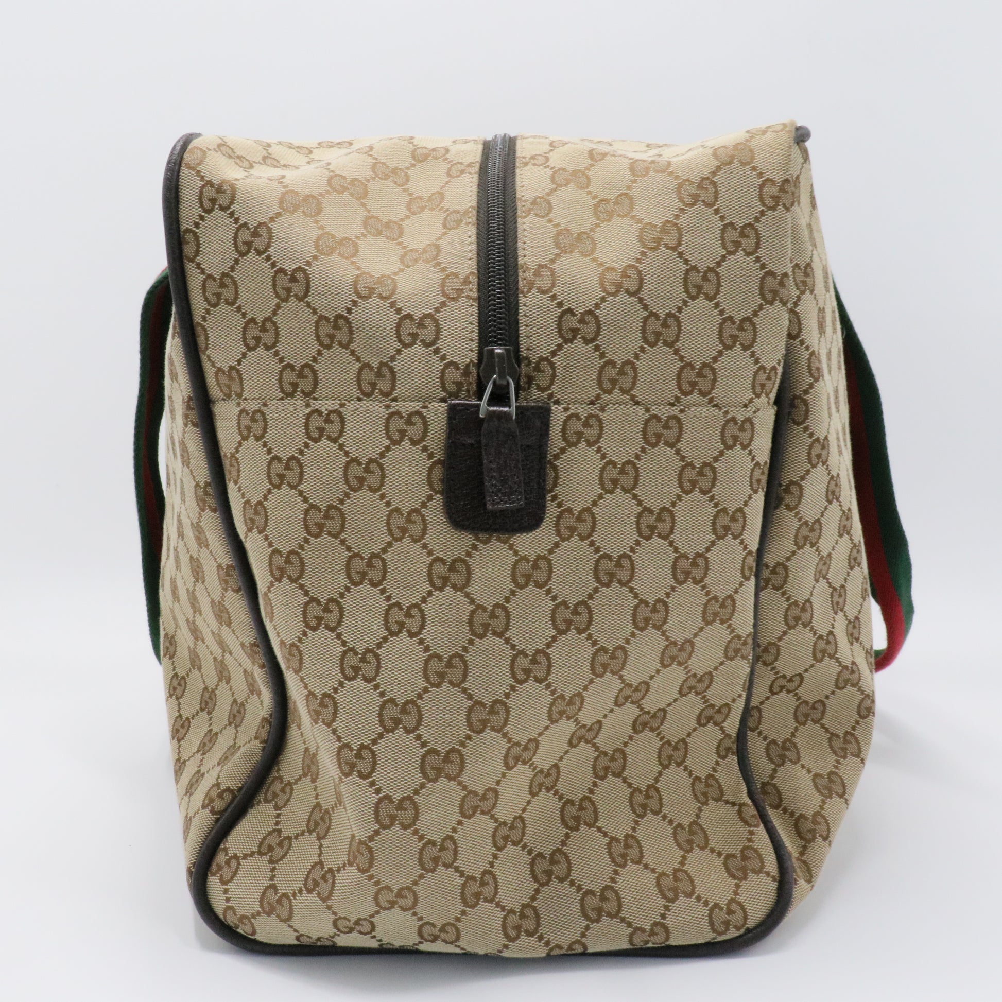 Web Strap Carry On Duffle Bag GG Canvas Large