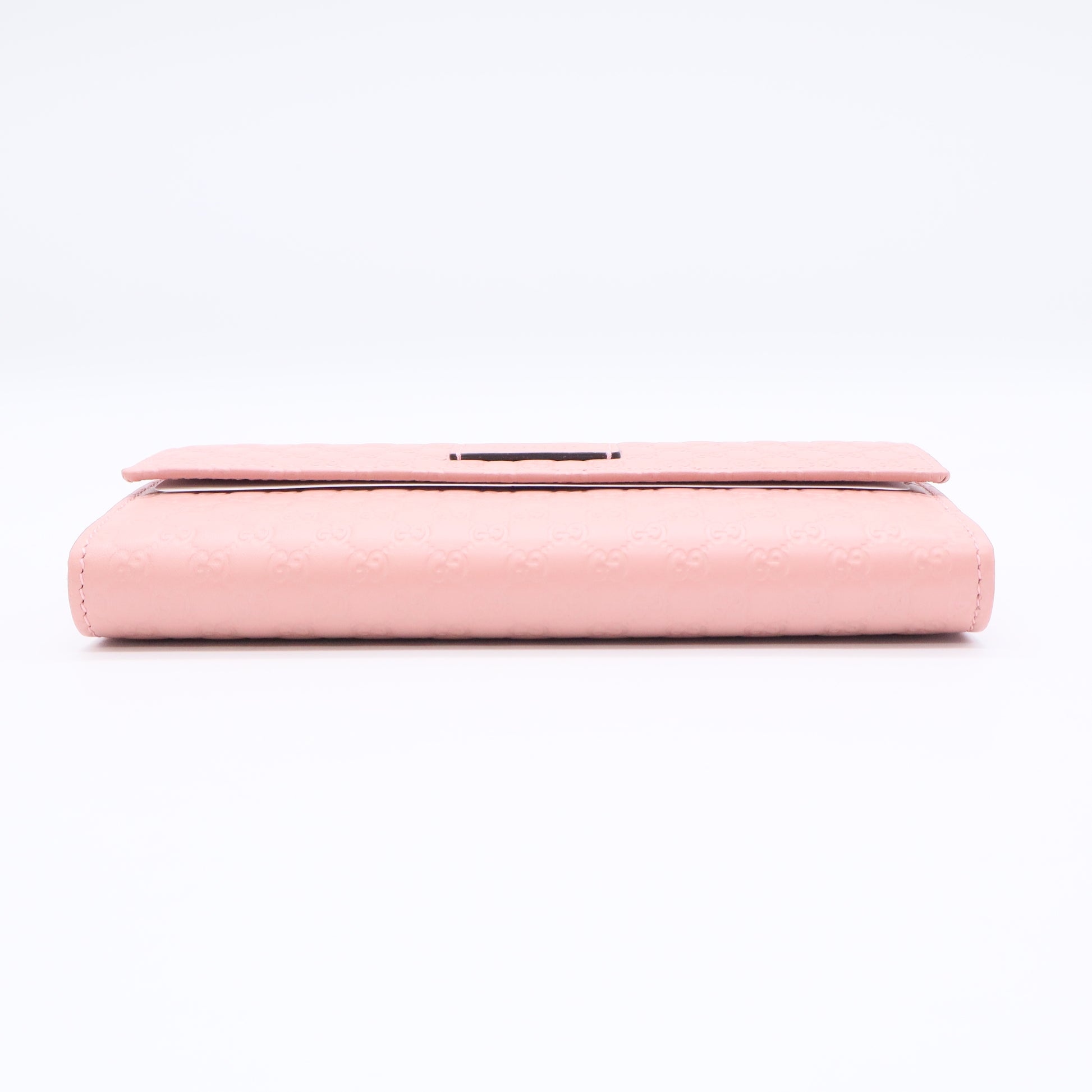 Pink Micro-Guccissima Leather Long Flap Wallet W20656