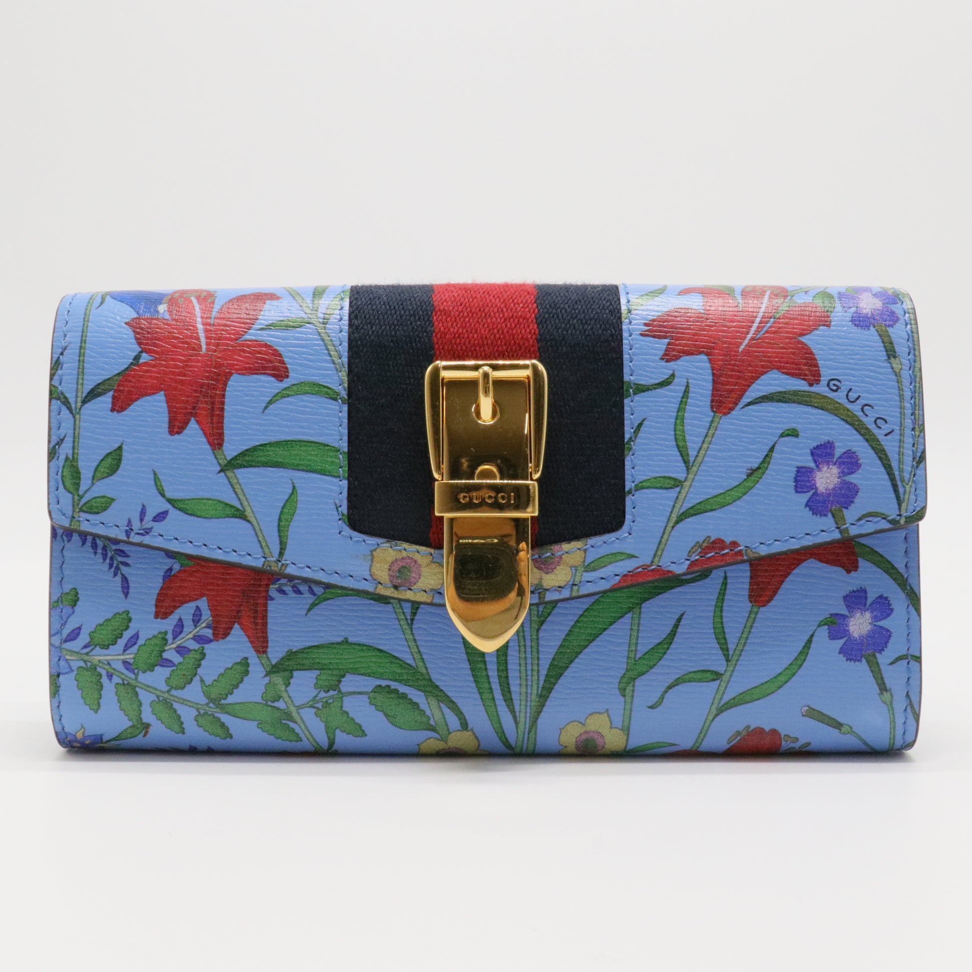 Sylvie Continental Wallet Embroidered Leather
