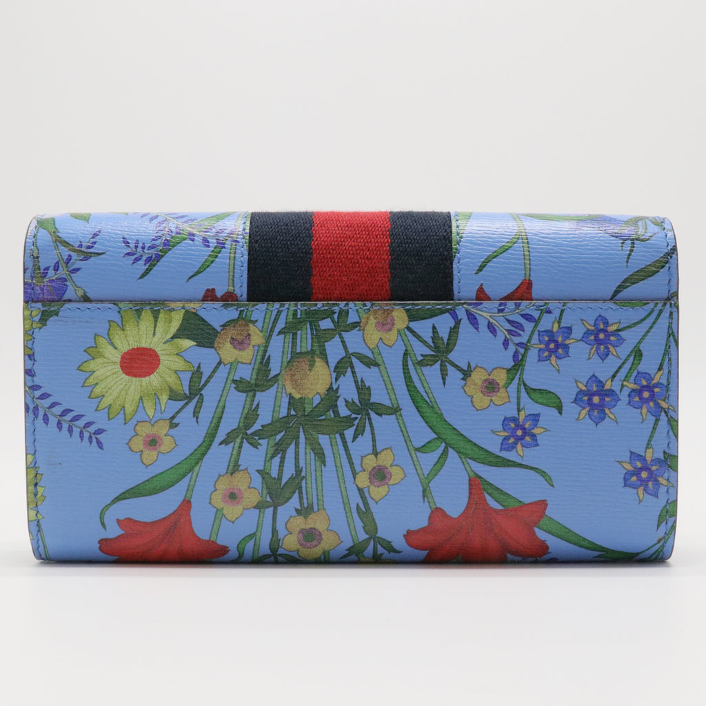 Sylvie Continental Wallet Embroidered Leather