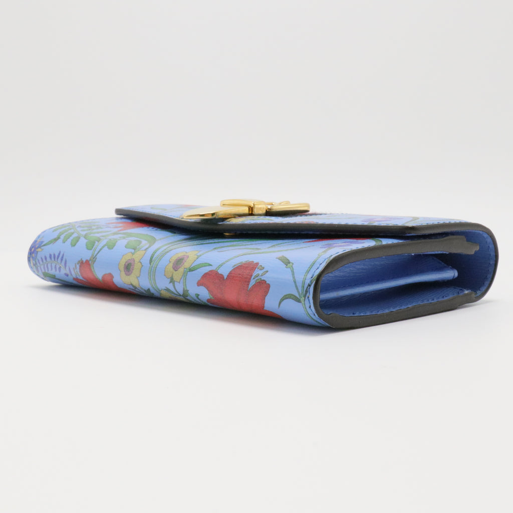 Sylvie Continental Wallet Embroidered Leather
