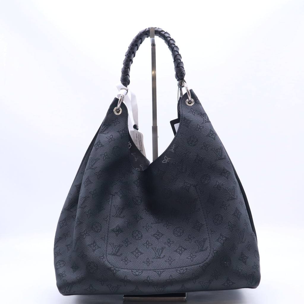 Louis Vuitton Mahina Carmel Hobo Black Twins B23876