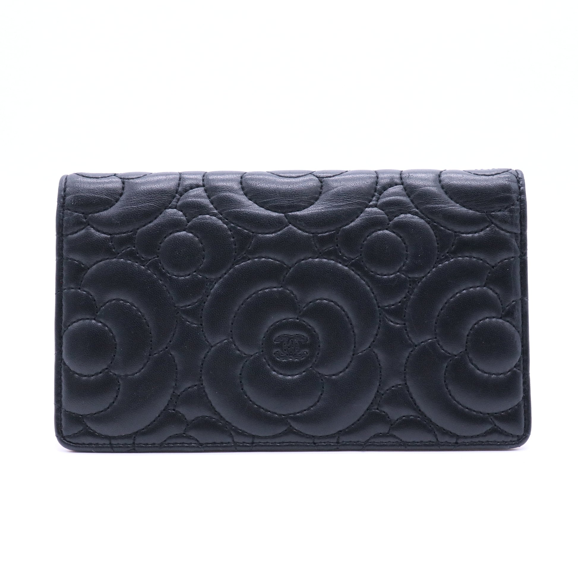 Camellia Embossed Long Wallet