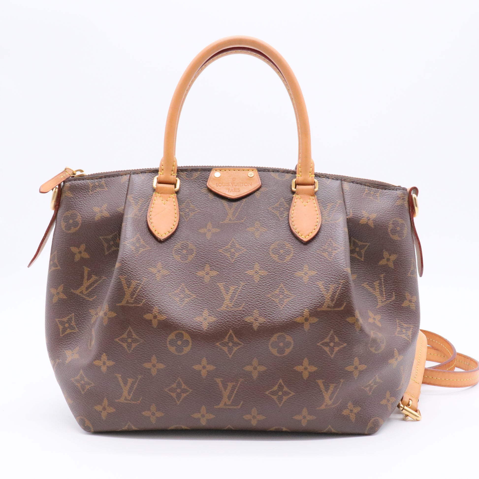 Turen MM monogram Handbag PVC leather Brown 2WAY